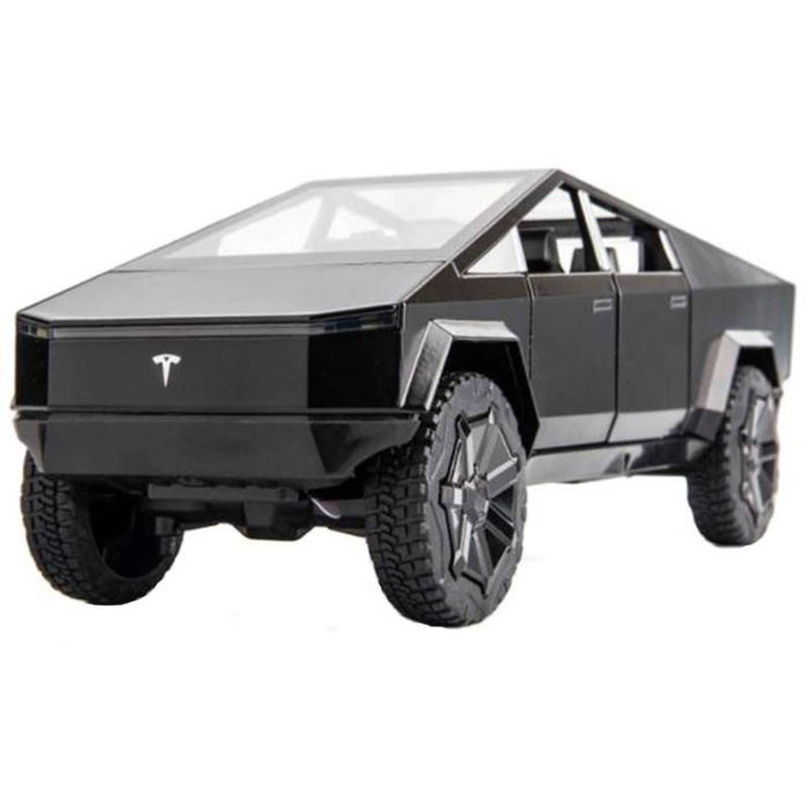 Camión Tesla de Decoración MXBYH-001-12 124 23X8,7cm luz y Sonido PlásticoMetal LR44 1,5V Negro, CyberTruck Big Black