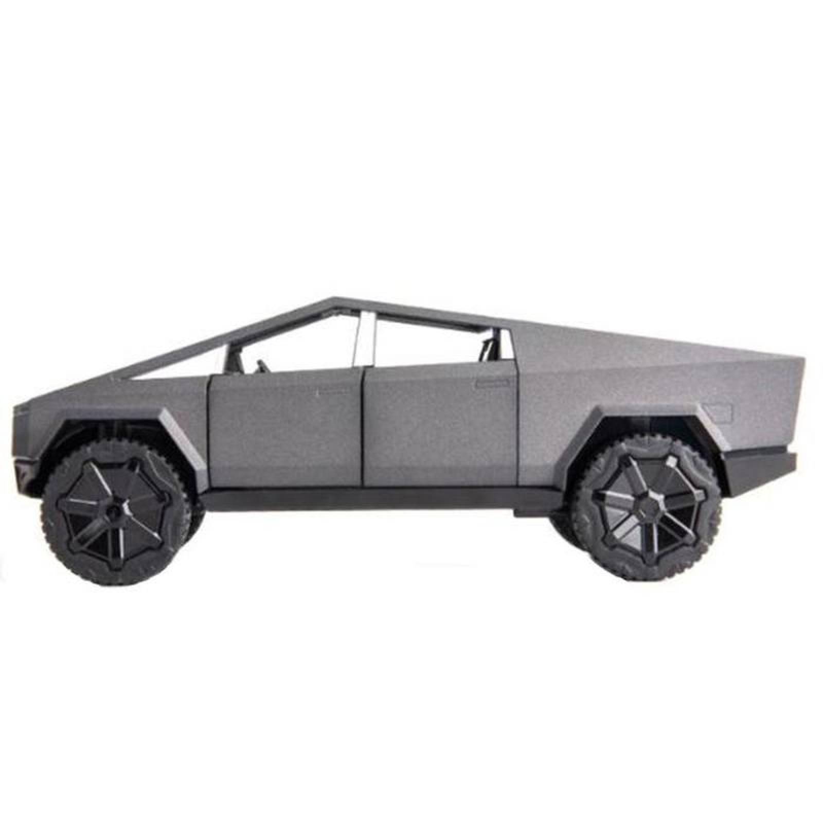 Carro Eléctrico de Decoración MXBYH-001-29 124 23X8,7cm luz y Sonido PlásticoMetal LR44 1,5V Negro, CyberTruck Big Black