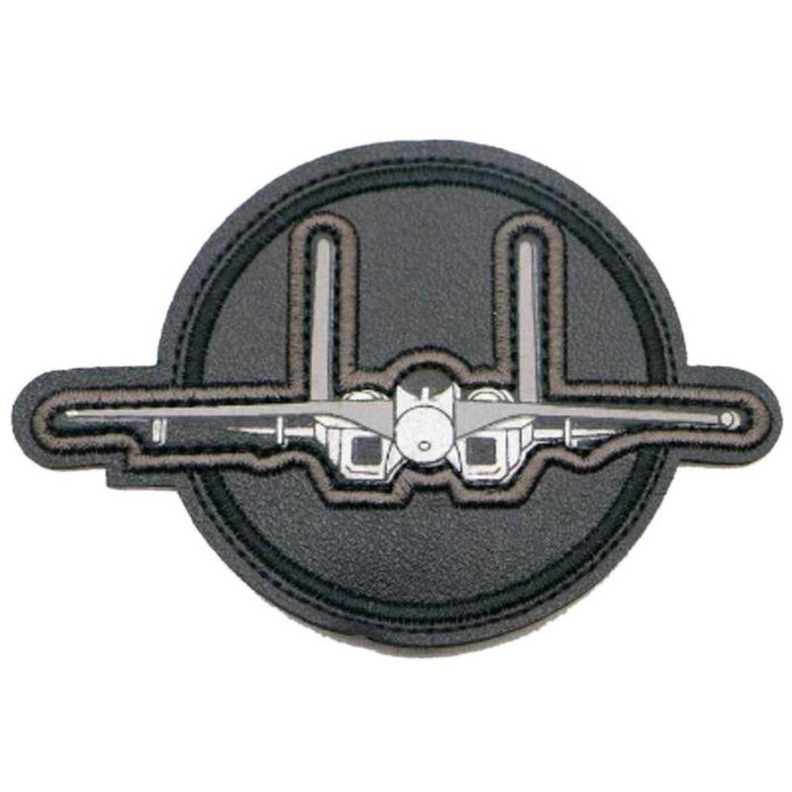 Parches Termoadhesivos para Ropa MXAIE-001-3 1 Parche PistolAirPlane 12x8cm Negro Bordado Adhesivo para Planchar, JetFighter01