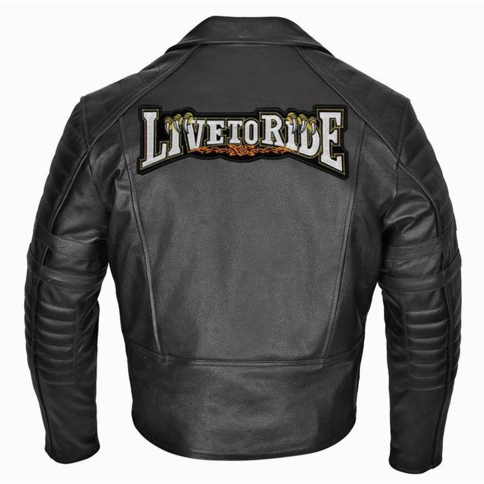 Parches de Livetoride para Chamarra MXLTE-009-2 4 Parches LiveToRide 32x11cm Amarillo Bordado Adhesivo para Planchar, Motorcyle