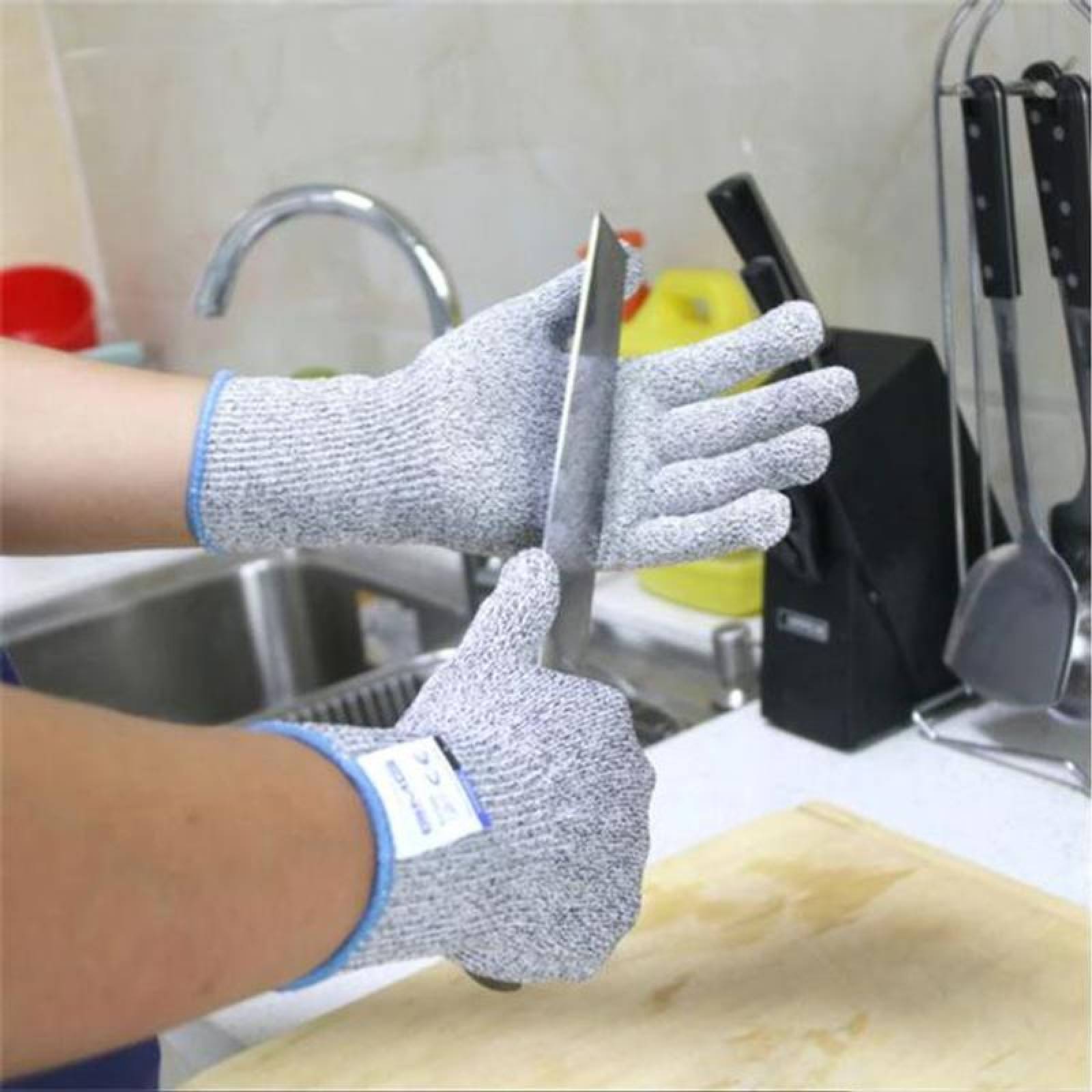 Anti corté Guantes para Cocinas, MXBGP-004-4, 1 Par, Gris, XL, ANSI,, GlovesPro