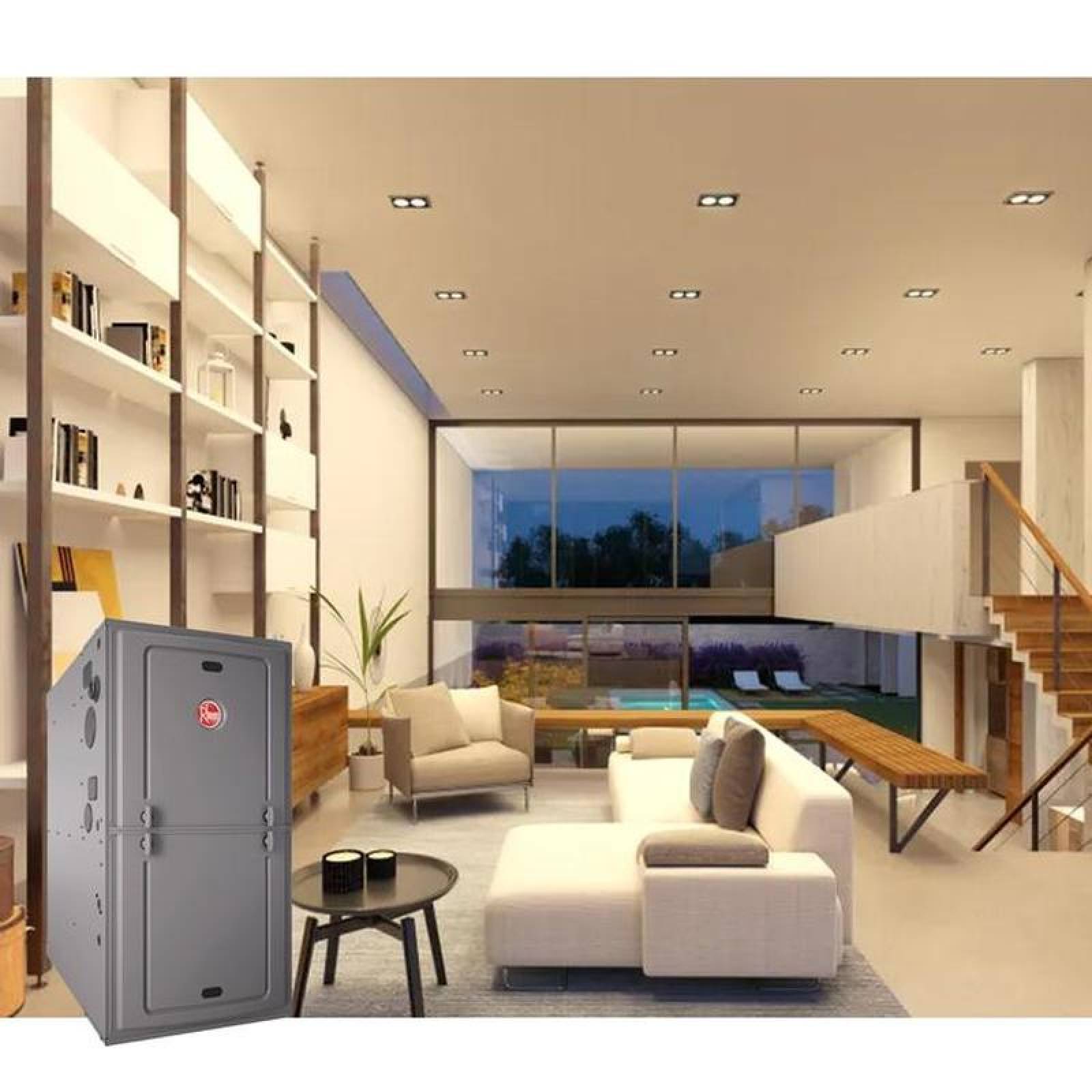 Calefactor a Gas Moderno MXREG-002-3 85000 BTU 7,0 Ton 1898CFM Eficiencia AFUE 96porciento 115V 1F 60Hz Gas L,P, HeatPrestige