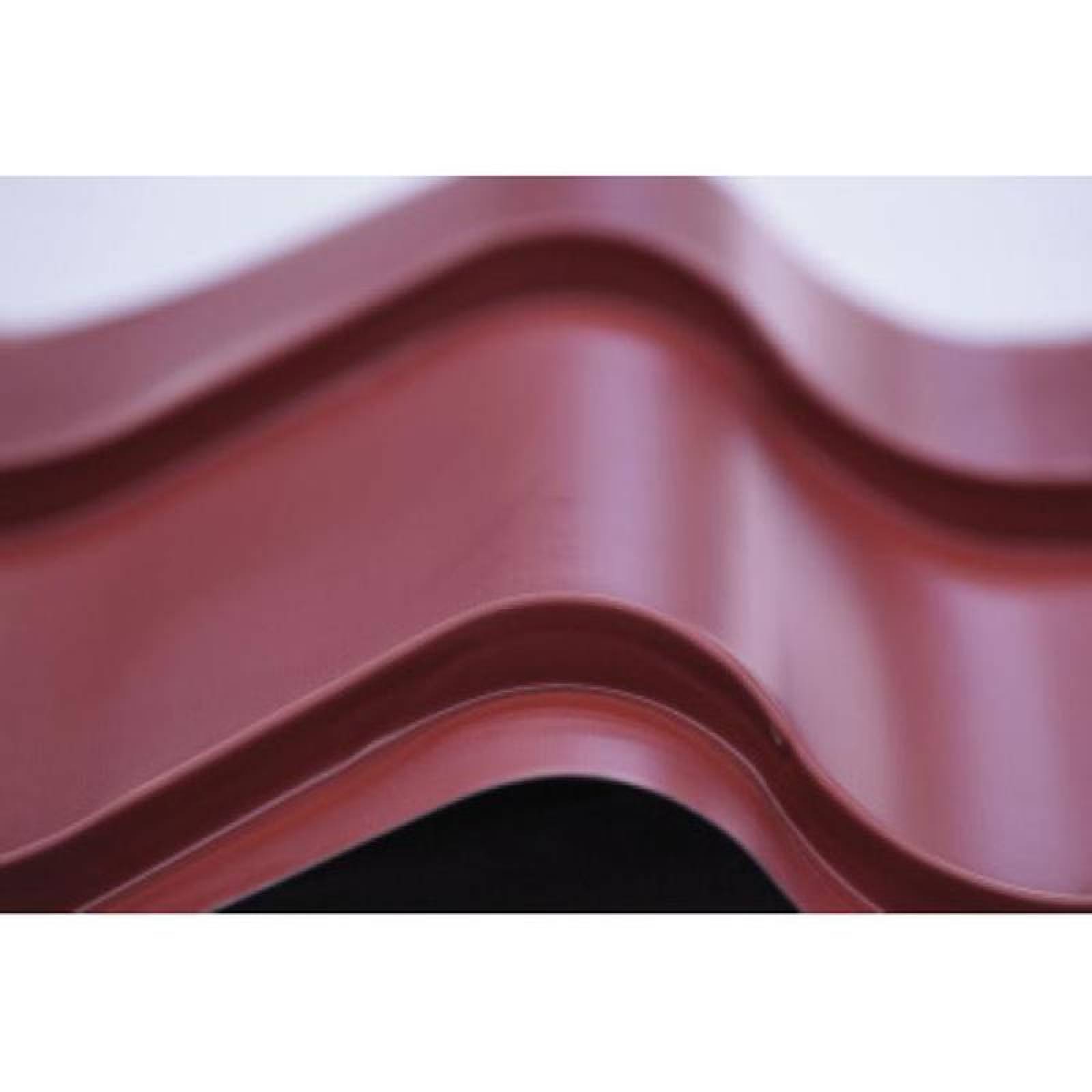 Laminados Tipo Teja Galvanizada MXGTE-009-2 0,98x5,50m Calibre 26 Galvateja Material Acero Acabado Rojo Peralte 4,31 cm 1Pza GalvaTejaPro