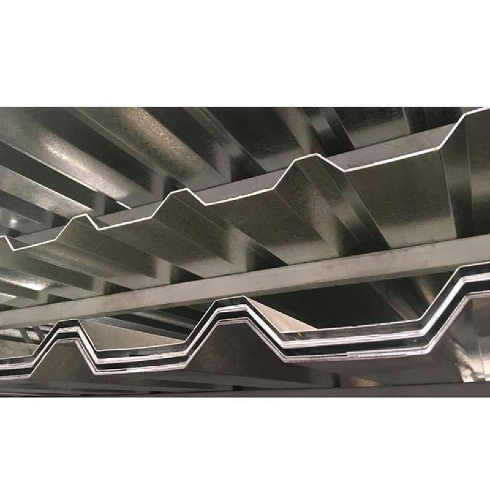 Perfil Acanalado R-101 Rectangular MXGZR-040 1x2,44m Calibre 26 Perfil R-101 Material Galvanizado Color Gris Metálico Peralte 25mm 5Pzas R101- Galvanizado