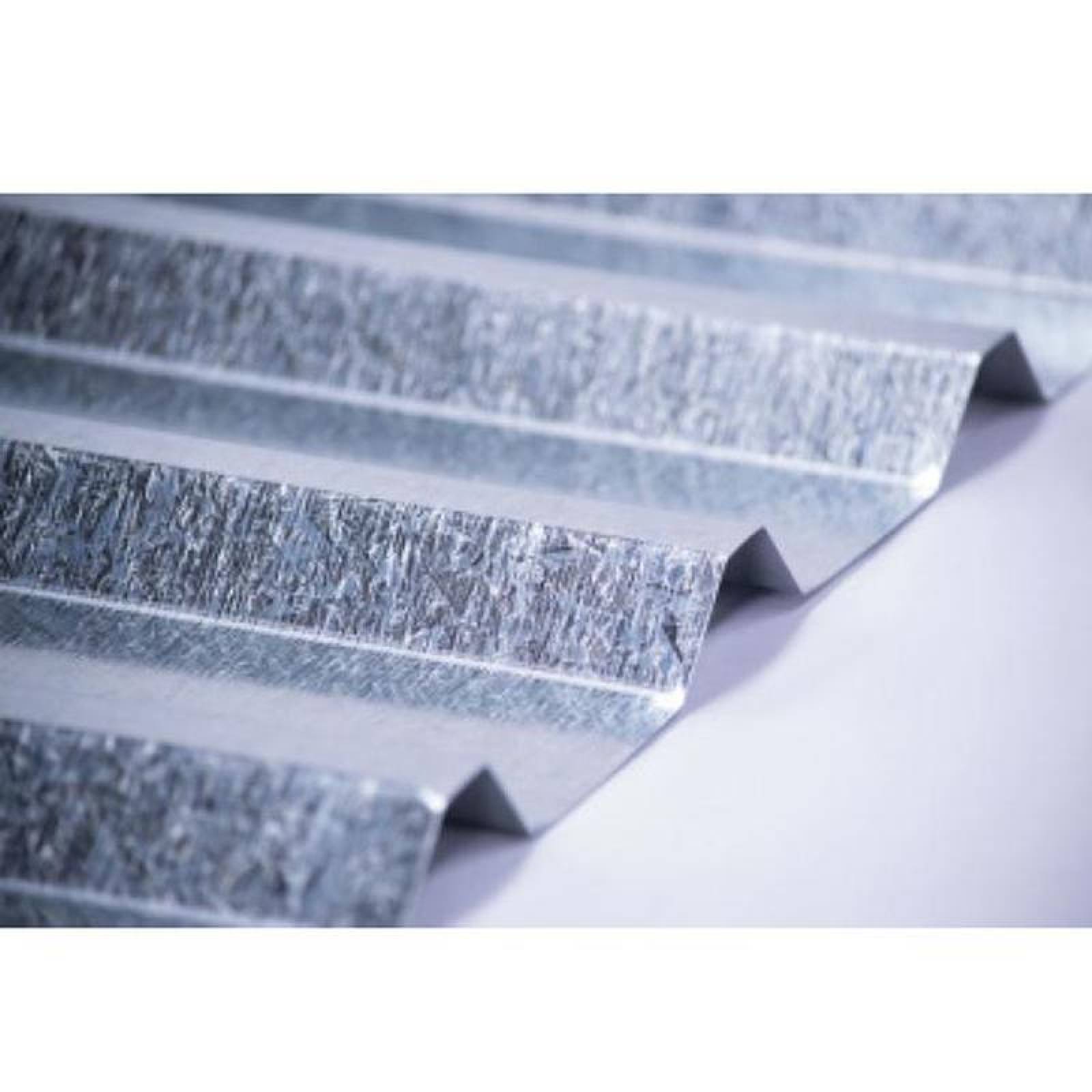 Lámina Metálica Galvanizada MXLGR-042 0,72x3,05m Calibre 26 Perfil R-72 Material Acero con Acabado Galvanizado Peralte 25mm 5Pzas R-72 Galvanizado