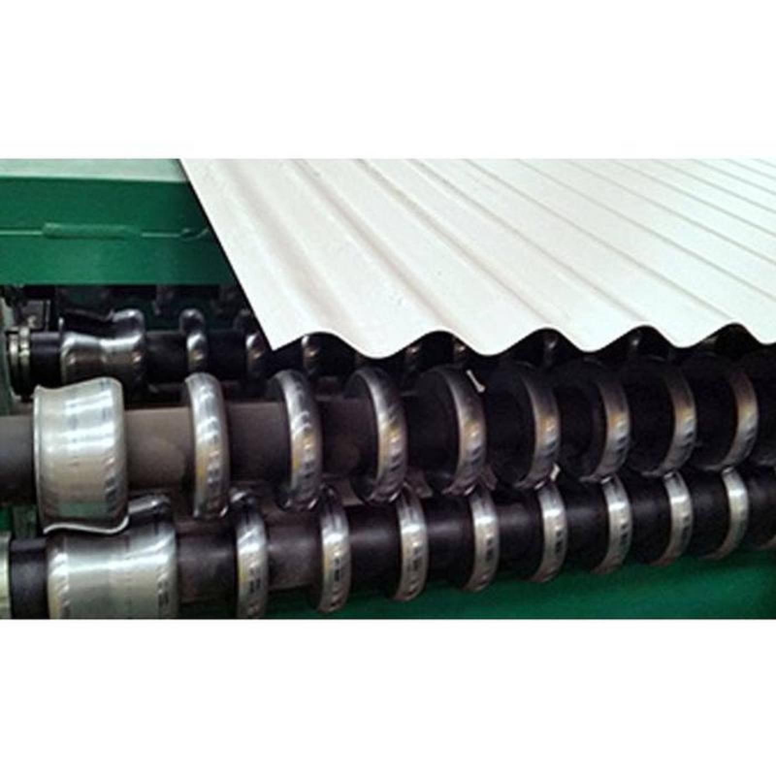 Lámina Ondulada Pintro Techos MXLPA-048 1x4,88m Calibre 26 Perfil O-100 Material Acero Acabado Pintro 19 mm Peralte 5Pzas O-100 Pintro