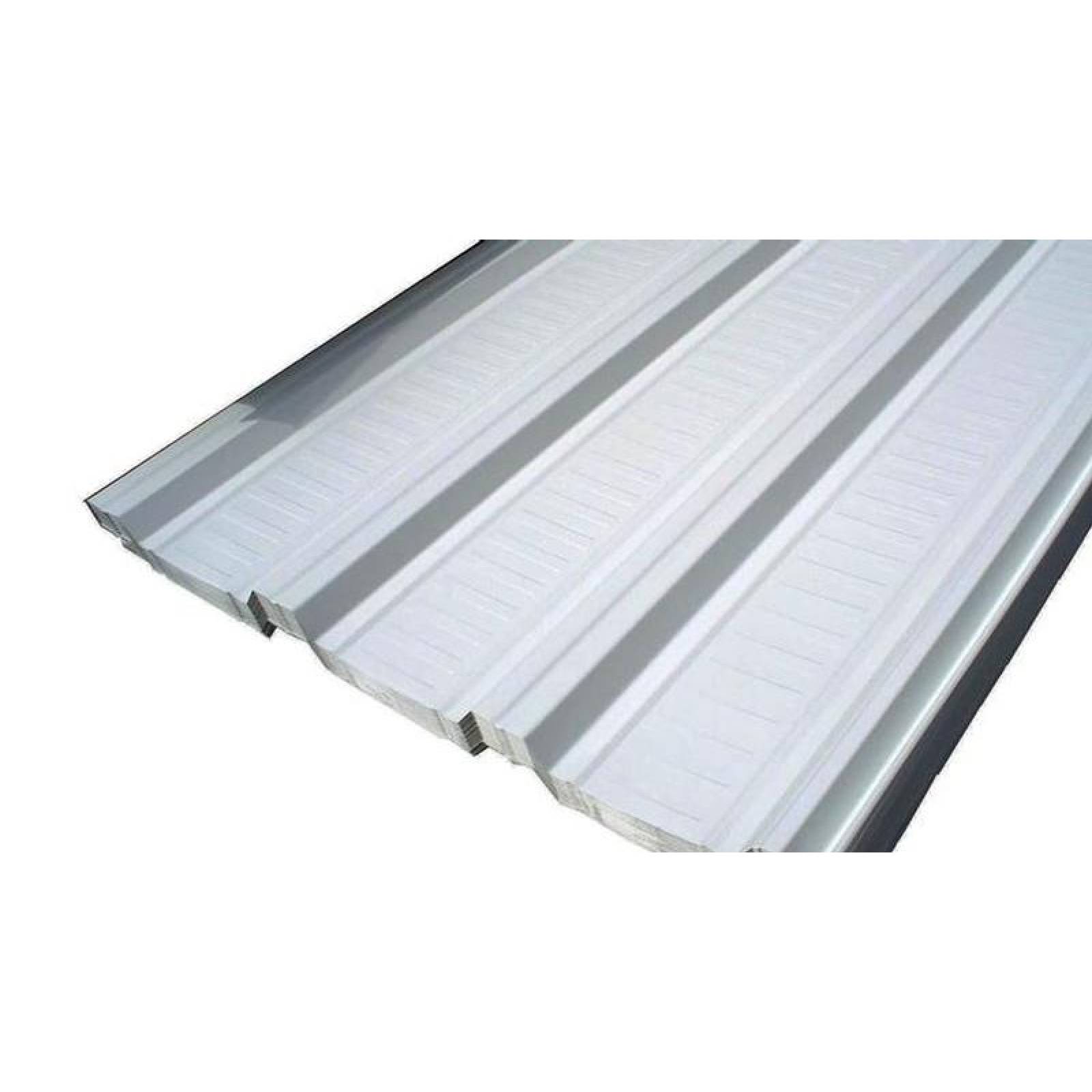 Hoja de Lámina Pintro Trapezoidal MXLRT-038 1x1m Calibre 26 Perfil RN-10035 Material Acero con Acabado Pintro Peralte 3,5cm 5Pzas RN-10035 Pintro