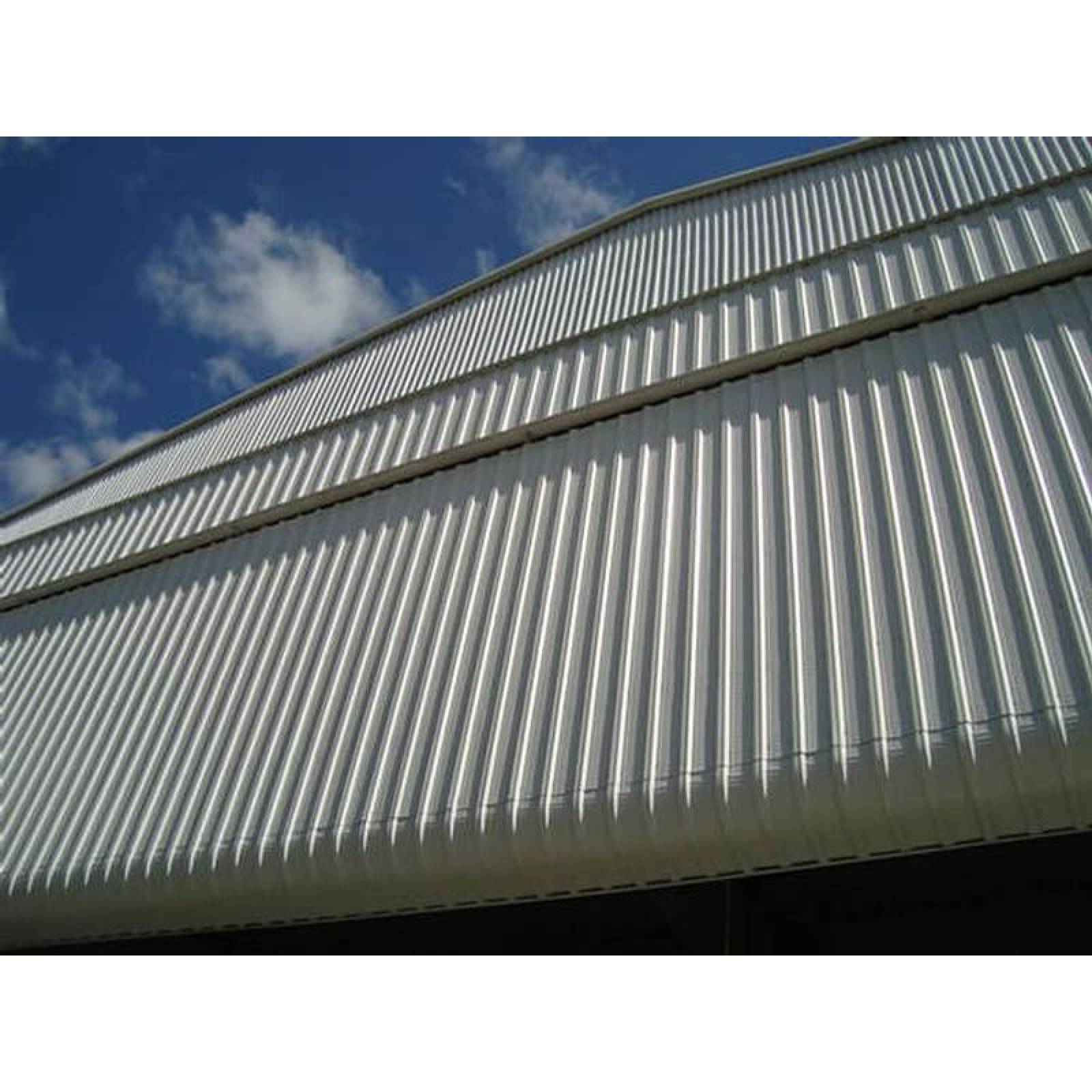 Hoja Lámina Pintro Metálizado MXLRT-039 1x2,44m Calibre 26 Perfil RN-10035 Material Acero con Acabado Pintro Peralte 3,5cm 1Pza RN-10035 Pintro