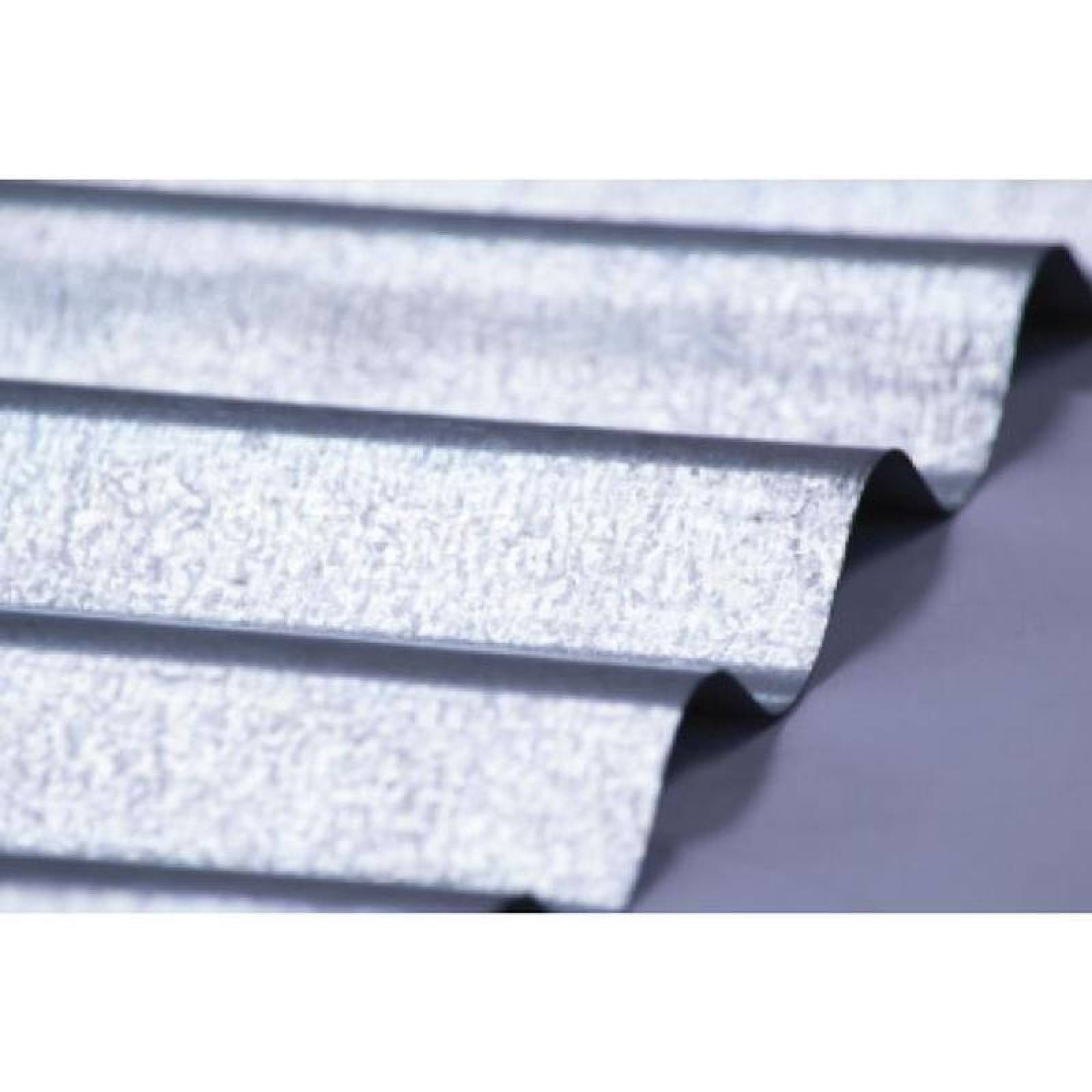 Lámina Acanalada Ondulada MXOGL-002 0,77x1m Calibre 24 Perfil O-30 Material Acero con Acabado Galvanizado Peralte 19mm 5Pzas O-30 Galvanizado