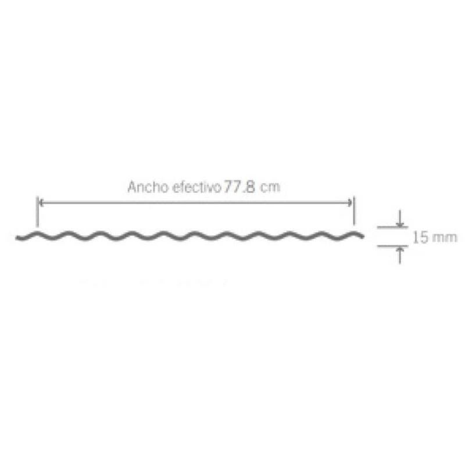 Lámina Galvanizada de Acero MXOGL-004 0,77x2,44m Calibre 24 Perfil O-30 Material Acero con Acabado Galvanizado Peralte 19mm 5Pzas O-30 Galvanizado