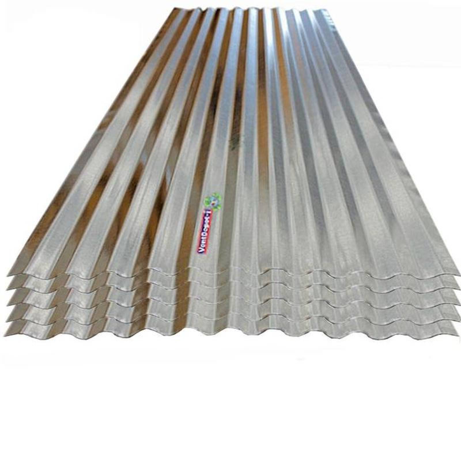 Techo Galvanizado Acanalado MXOGL-022 0,77x2,44m Calibre 26 Perfil O-30 Material Acero con Acabado Galvanizado Peralte 19mm 5Pzas O-30 Galvanizado