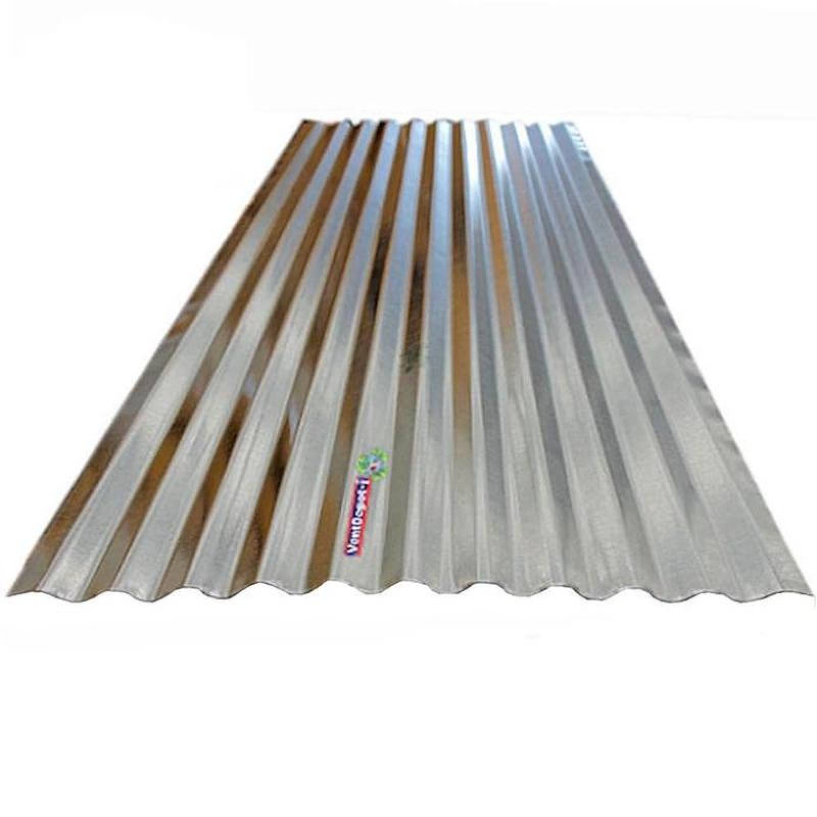 Lámina Acanalada Metálica MXOGL-035 0,77x7,32m Calibre 26Perfil O-30 Material Acero con Acabado Galvanizado Peralte 19mm 1Pza O-30 Galvanizado