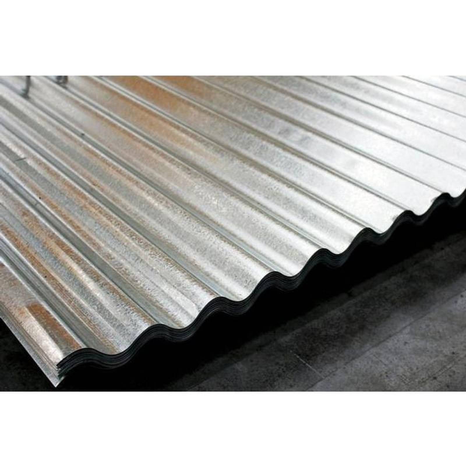 Láminas Galvanizadas Acanalada MXOGZ-040 1x2,44m Calibre 26 Perfil O-100 Material Acero con Acabado Galvanizado Gris Metálico 5Pzas O-100 Galvanizado