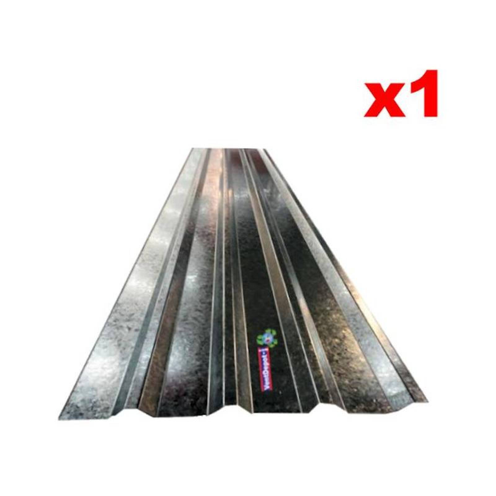 Lámina para Techo Metálico MXSZA-007 0,72x3,66m Calibre 24 Perfil R-72 Material Acero con Acabado Zintro Alum Peralte 25mm 1Pza R-72 Zintro Alum