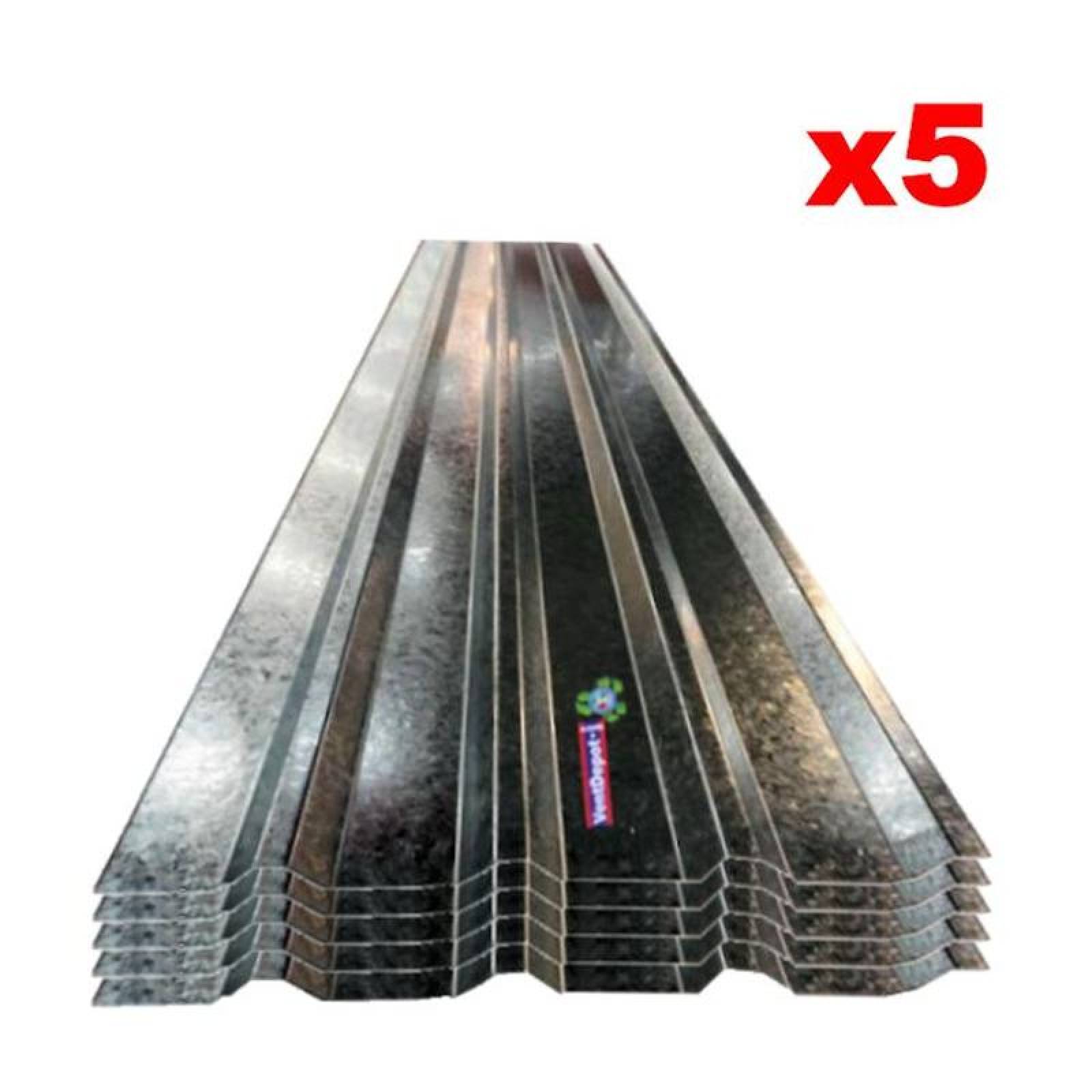 Hojilla de Lámina Zintro Alum MXSZA-024 0,72x3,05m Calibre 26 Perfil R-72 Material Acero con Acabado Zintro Alum Peralte 25mm 5Pzas R-72 Zintro Alum