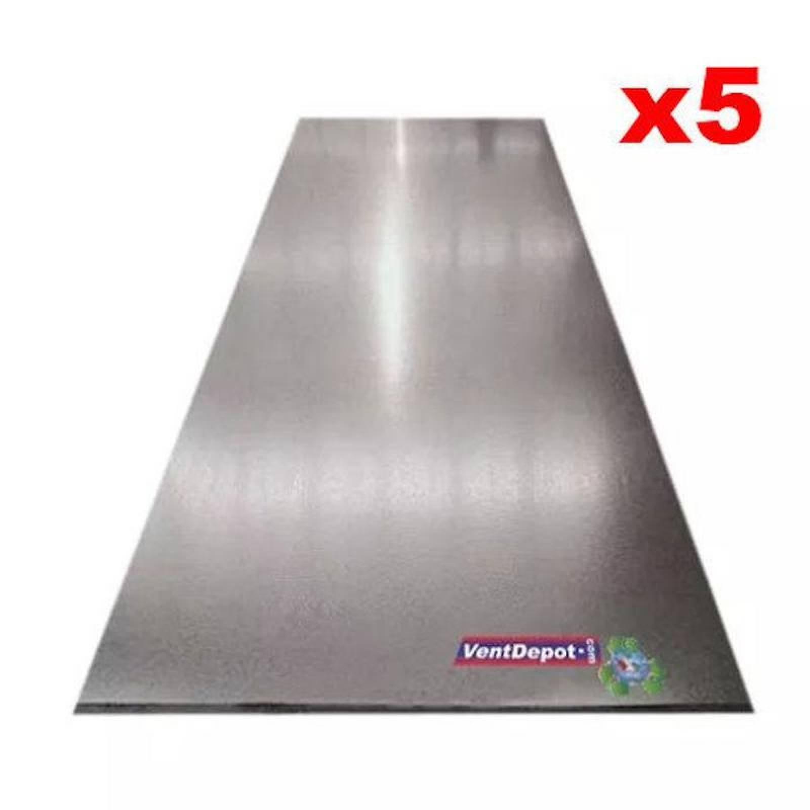 Laminas Lisas Hoja Zintro Alum MXAMX-008 0,91x3,66m C, 24 Lamina Lisa Material Acero con Acabado Aluminio Zinc Gris 5Pzas Aluminox 3