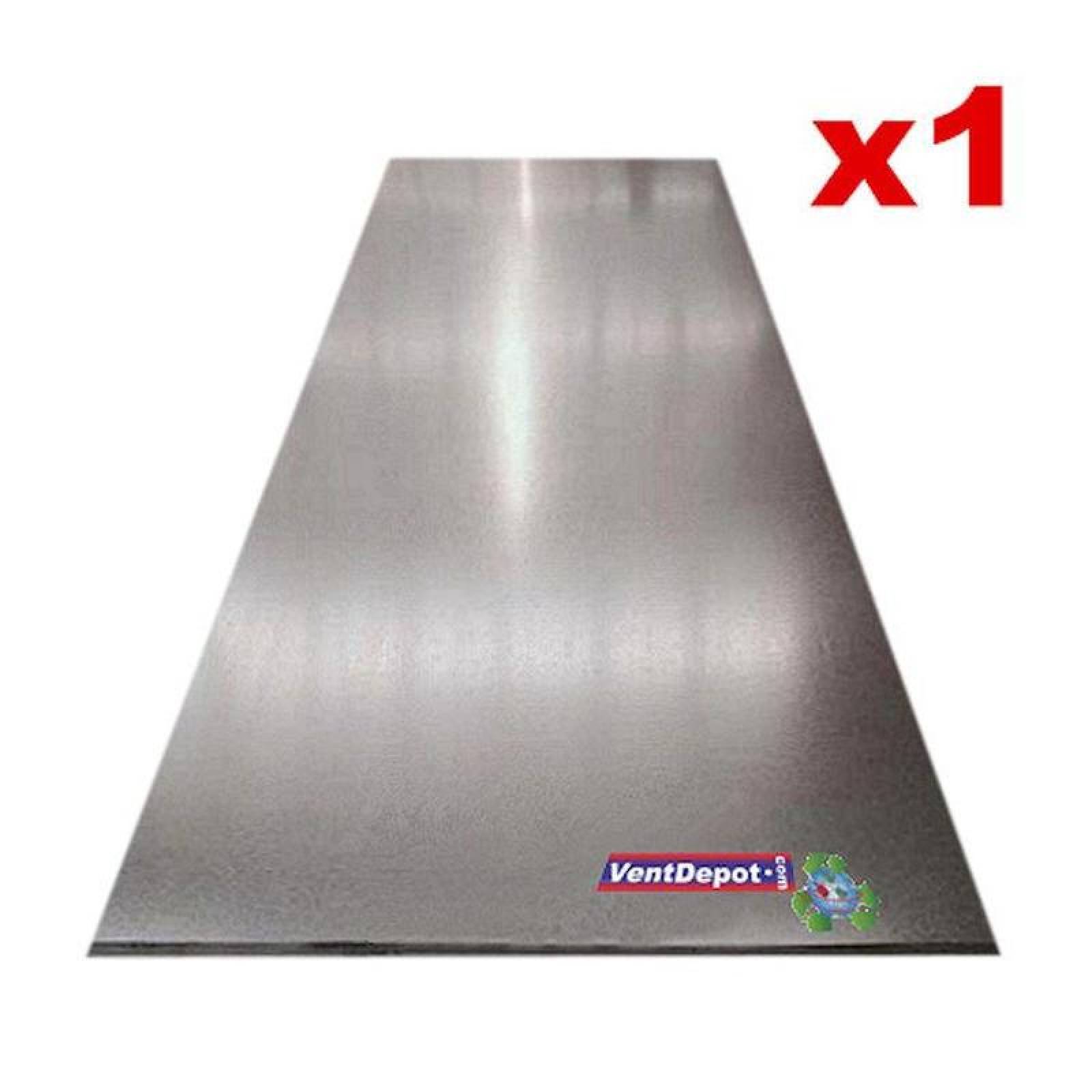 Lamina para Ductos Ternium 3 Pies MXAMX-023 0,91x3,05m C, 26 Lamina Lisa Material Acero con Acabado Aluminio Zinc Gris 1Pza Aluminox 3