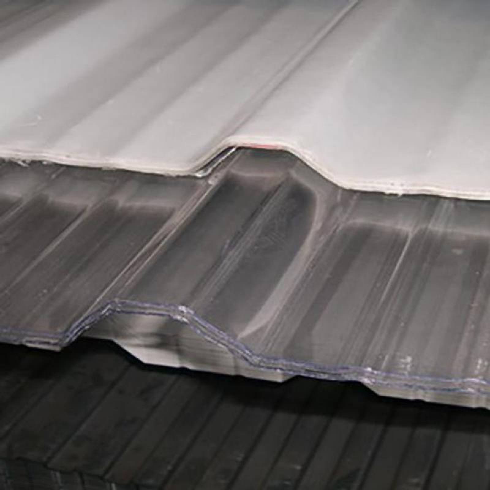 Acanalados de Plástico para Techo MXLNP-012-2 1,0x6,10m Espesor 1,2mm Perfil RN-100 Material Acrilico Acabado Blanco Peralte 3,5 cm 5Pzs ProLight-RN-100-T-95