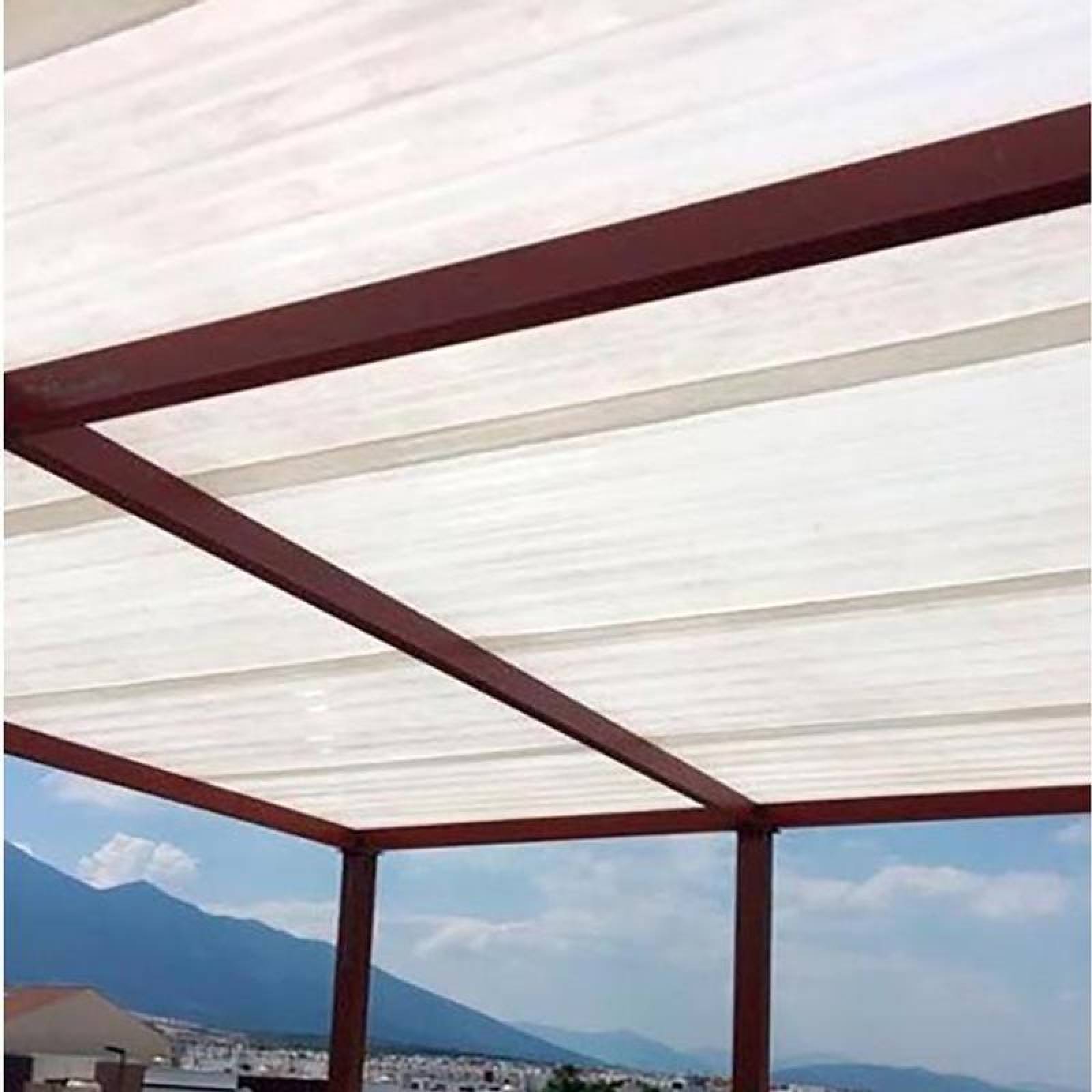 Laminas para Negocios Grandes MXLOT-009 0,74x5,50m Espesor 1,2mm Perfil O-30 Material PoliAcril Acabado Blanco Peralte 1,90 cm 1Pza ProLight-O-30-T-60