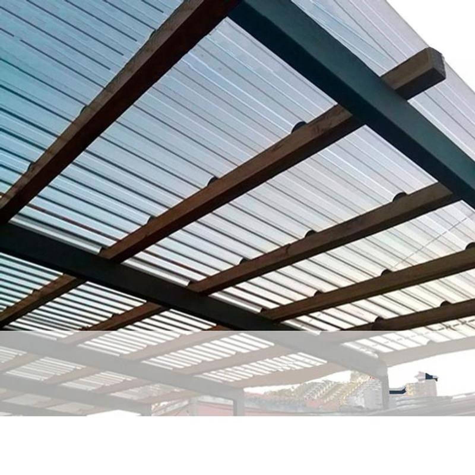 Lamina Traslucida para Techado MXLPL-002 1,0x2,44m Espesor 1,2mm Perfil O-100 Material PoliAcril Acabado Blanco Peralte 1,90 cm 5Pzs ProLight-O-100-T-4