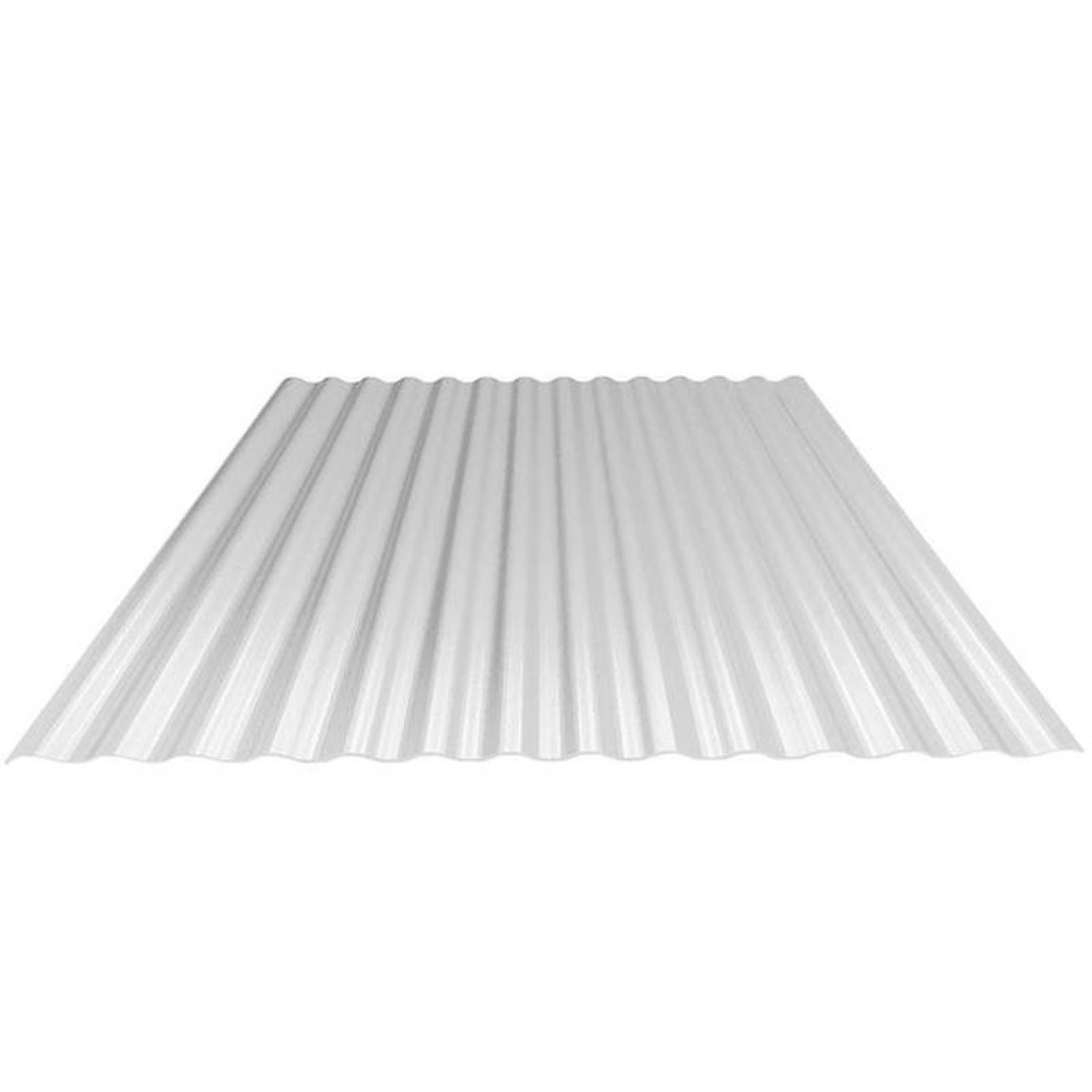 Laminas para Techar de PoliACryl MXLPL-012 1,0x6,10m Espesor 1,2mm Perfil O-100 Material PoliAcril Acabado Blanco Peralte 1,90 cm 5Pzs ProLight-O-100-T-4