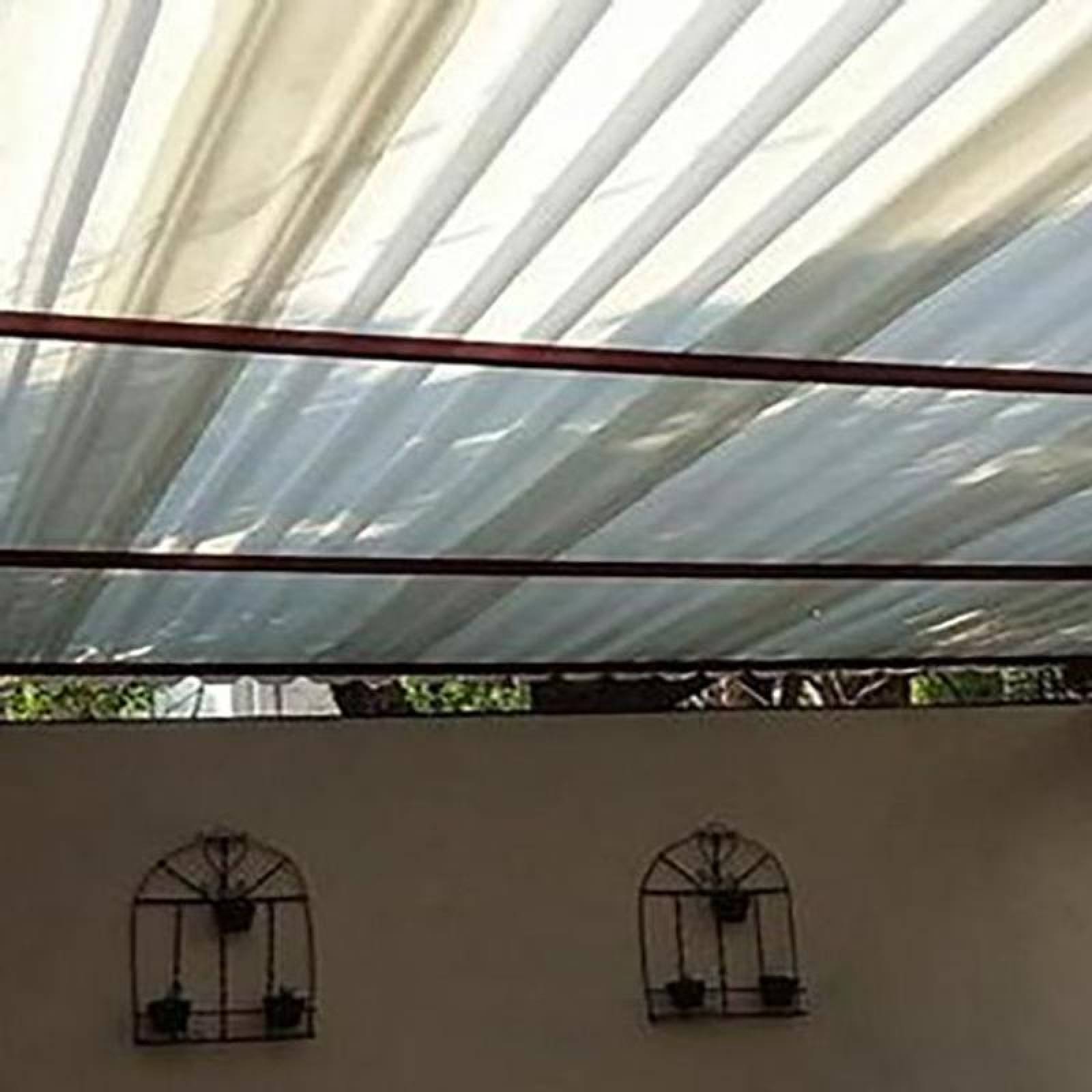 Laminas Traslucidas de Acrílico MXPAY-004 0,72x3,05m Espesor 1,2mm Perfil R-72 Material PoliAcril Acabado Blanco Peralte 2,4 cm 5Pzs ProLight-R-72-T-80