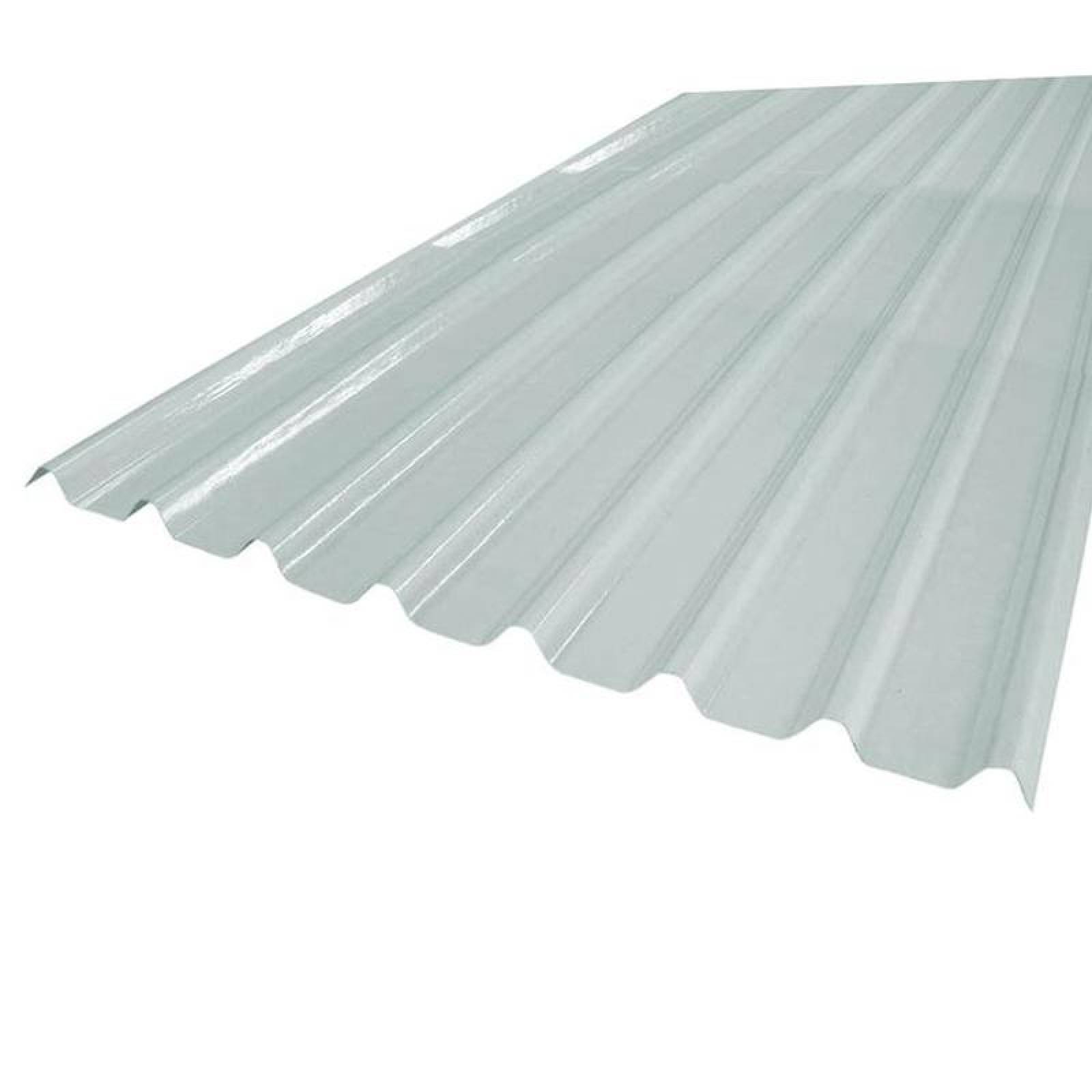 Hoja de Lamina Traslucida PoliAcryl MXPAY-026 0,72x6,10m Espesor 1,2mm Perfil R-72 Material Acrilico Acabado Blanco Peralte 2,4 cm 5Pzs ProLight-R-72-T-80