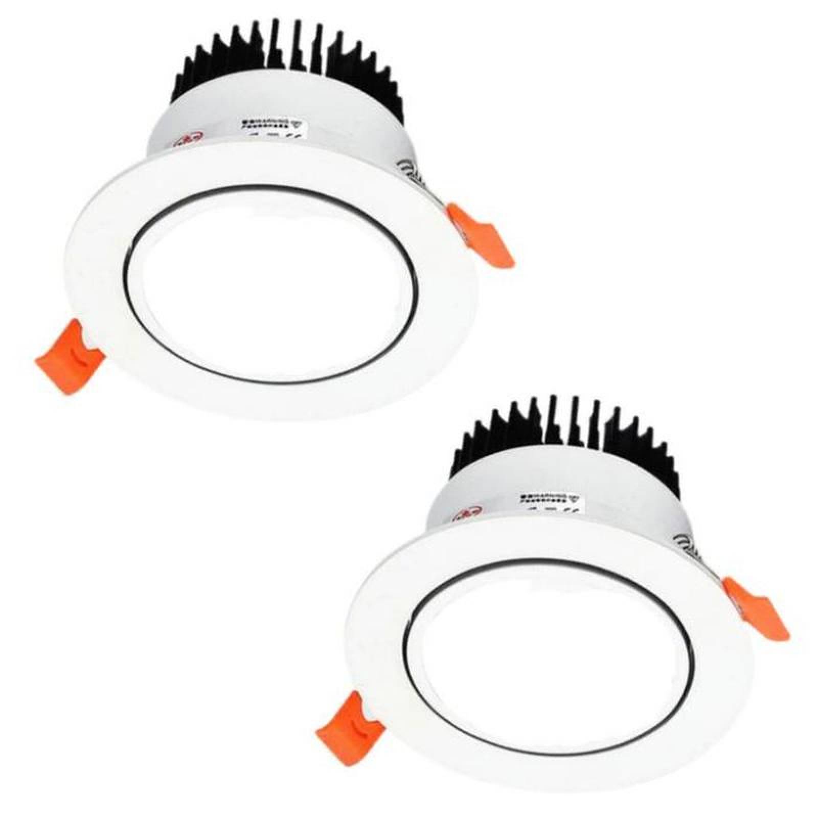 Luz LED para Iluminación Industrial MXLMW-007-1 2 pzas 110lm 6500K 7W Blanco Frío Apertura 60 42 IP Aluminio Blanco, LampWhite