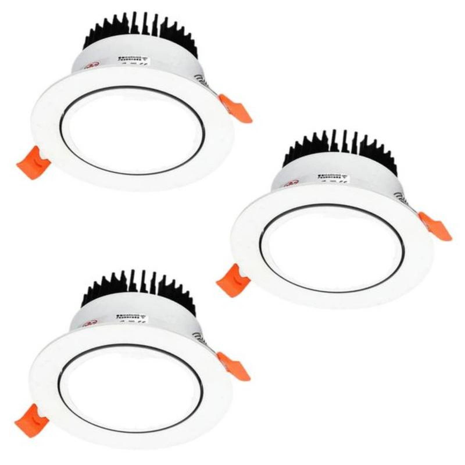 Lamparas Pequeñas LED MXLMW-008-2 3 pzas 110lm 6500K 7W Blanco Frío Apertura 60 42 IP Aluminio Blanco, LampWhite