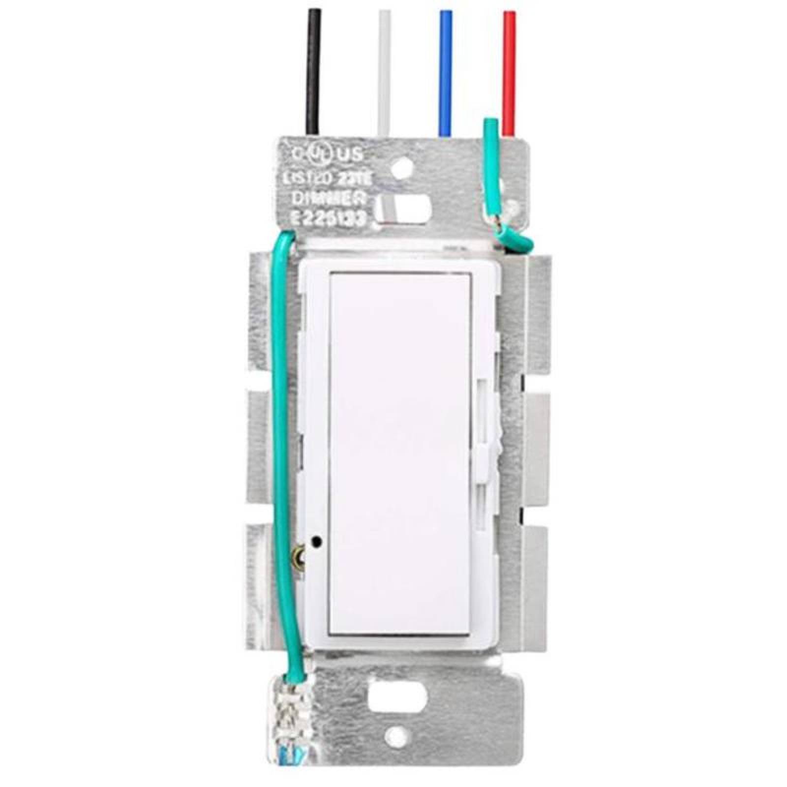 Apagadores Modernos Dimmer MXDGT-001-12 Atenuador Vertical 120V 60Hz LED 200W Incandescentes 600W Conexión Unipolar o 3 Vías, DimLight