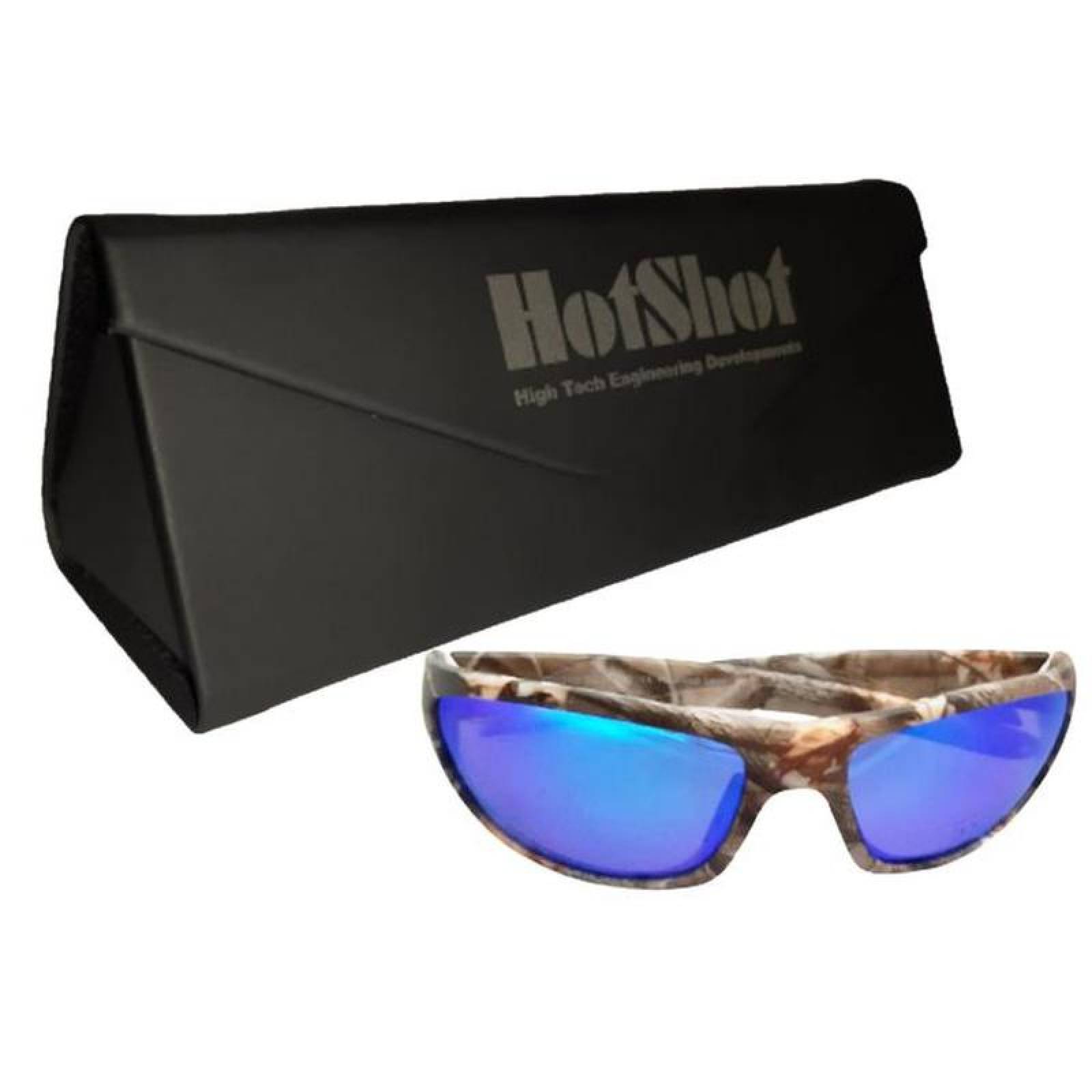 Lentes Camuflados Negros MXCFM-001-5 Blue Lens Camuflaje Flotan en el Agua Polarizados Protección UV400, CamoFloat