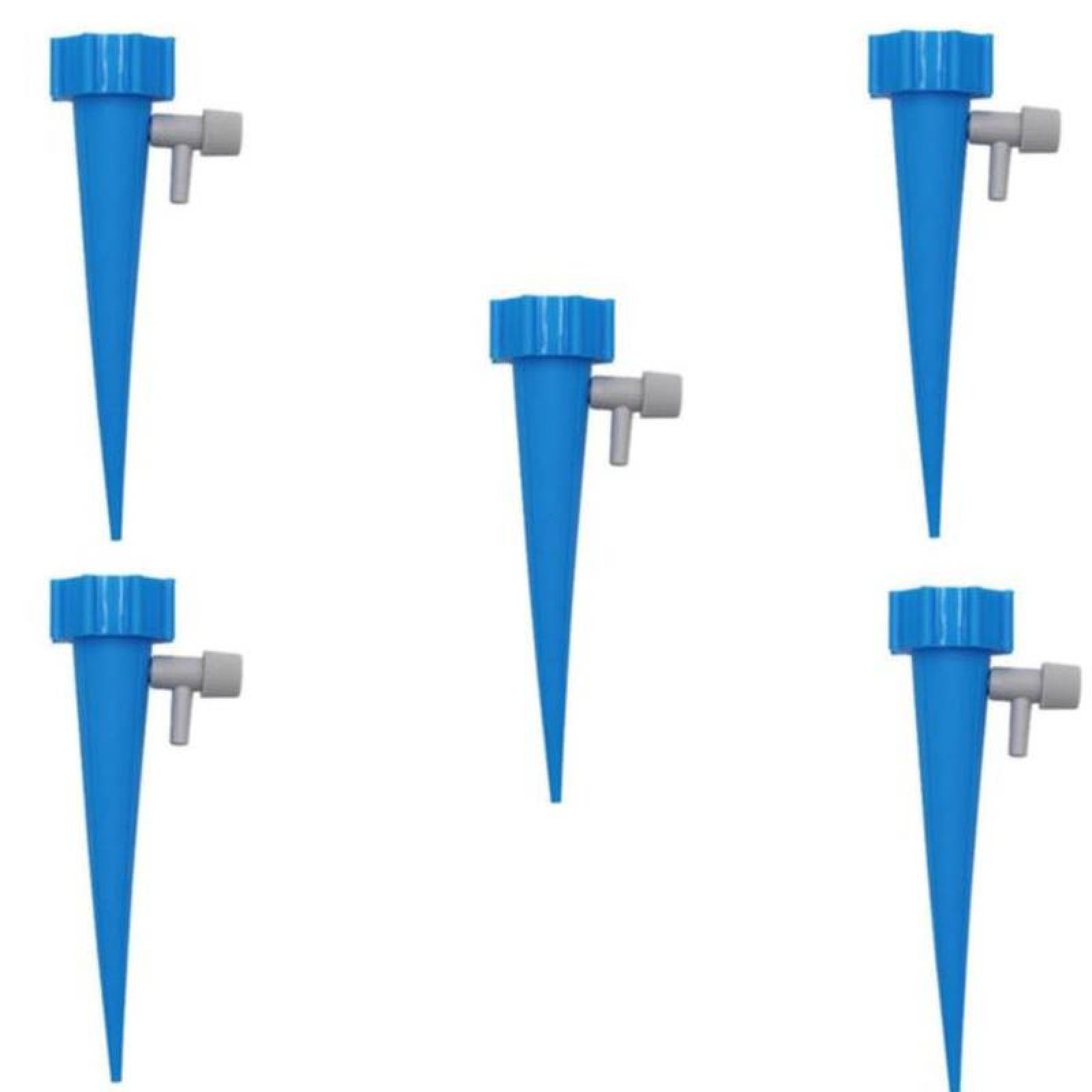 Dispositivo de Riego para Botella MXH2O-005 5 pzas Azul Diámetro de la Rosca 27mm Plástico Sistema de Riego por Goteo, H2OSys