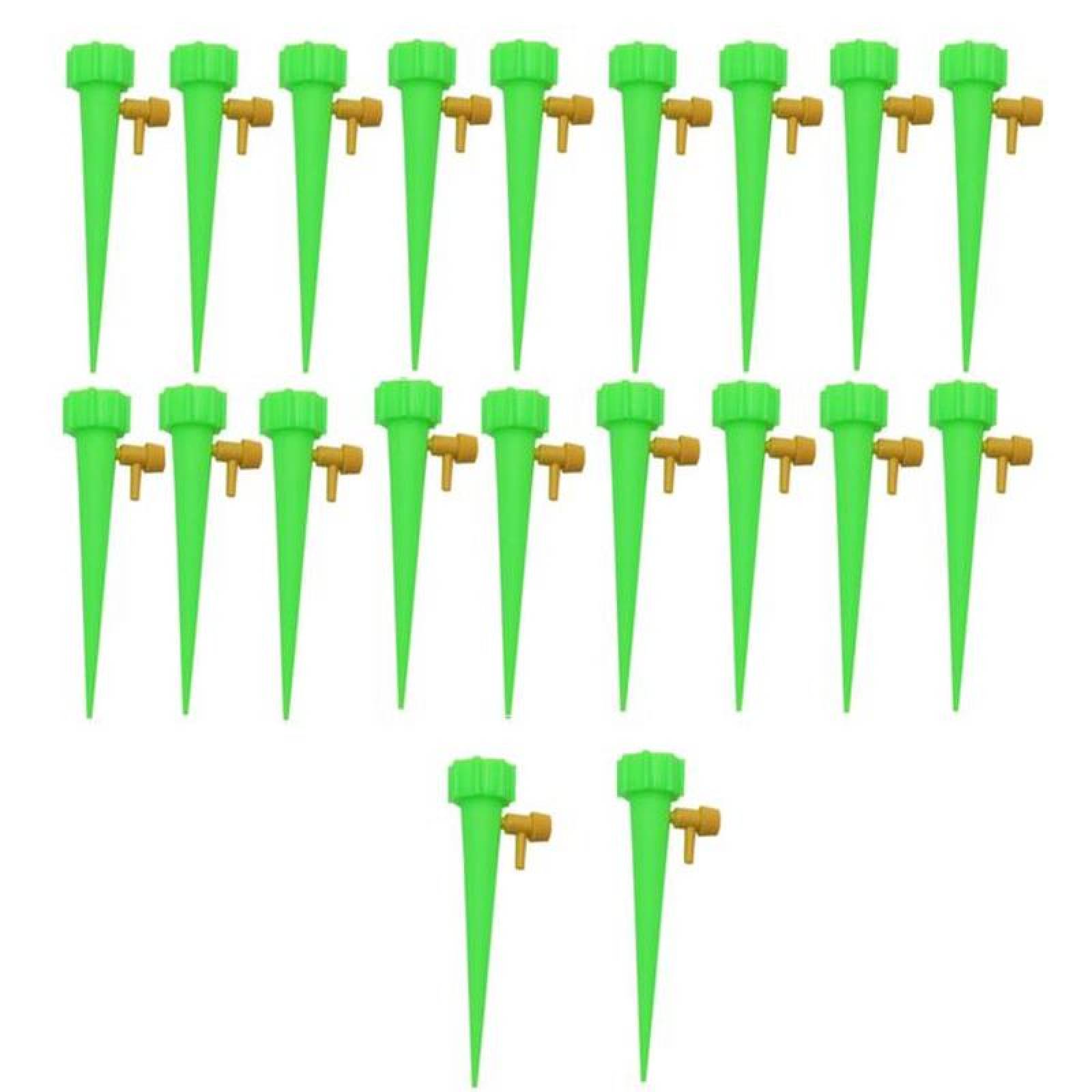 Riego Automático de Plantas MXH2O-017 20 pzas Verde Diámetro de la Rosca 27mm Plástico Sistema de Riego por Goteo, H2OSys