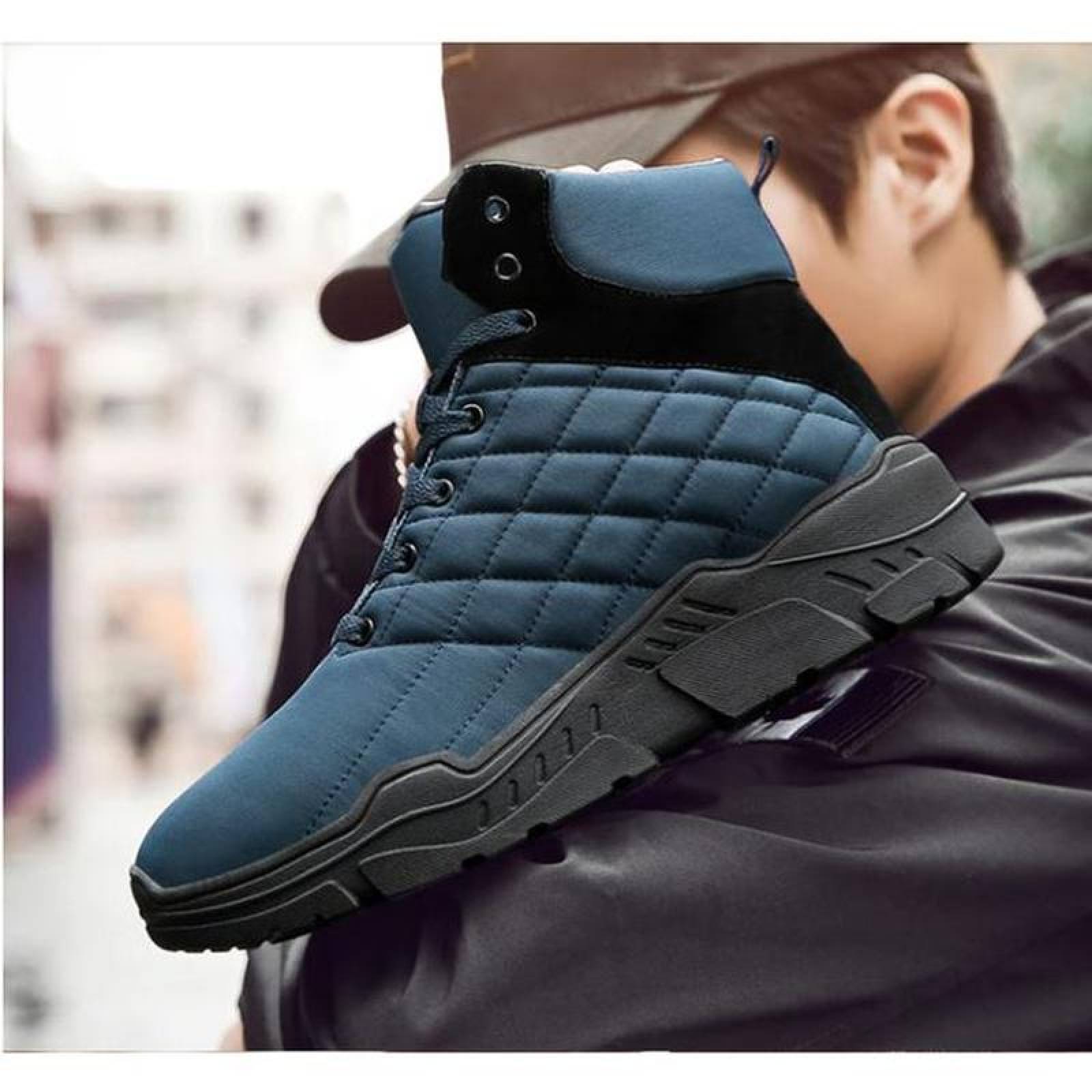 Botín Calzado Anti pinchazos MXCFR-022 Talla 29cm MX Azul Plantilla Afelpada Suela RUBBER Agujetas Ultra Ligero Transpirable, CamoPlush