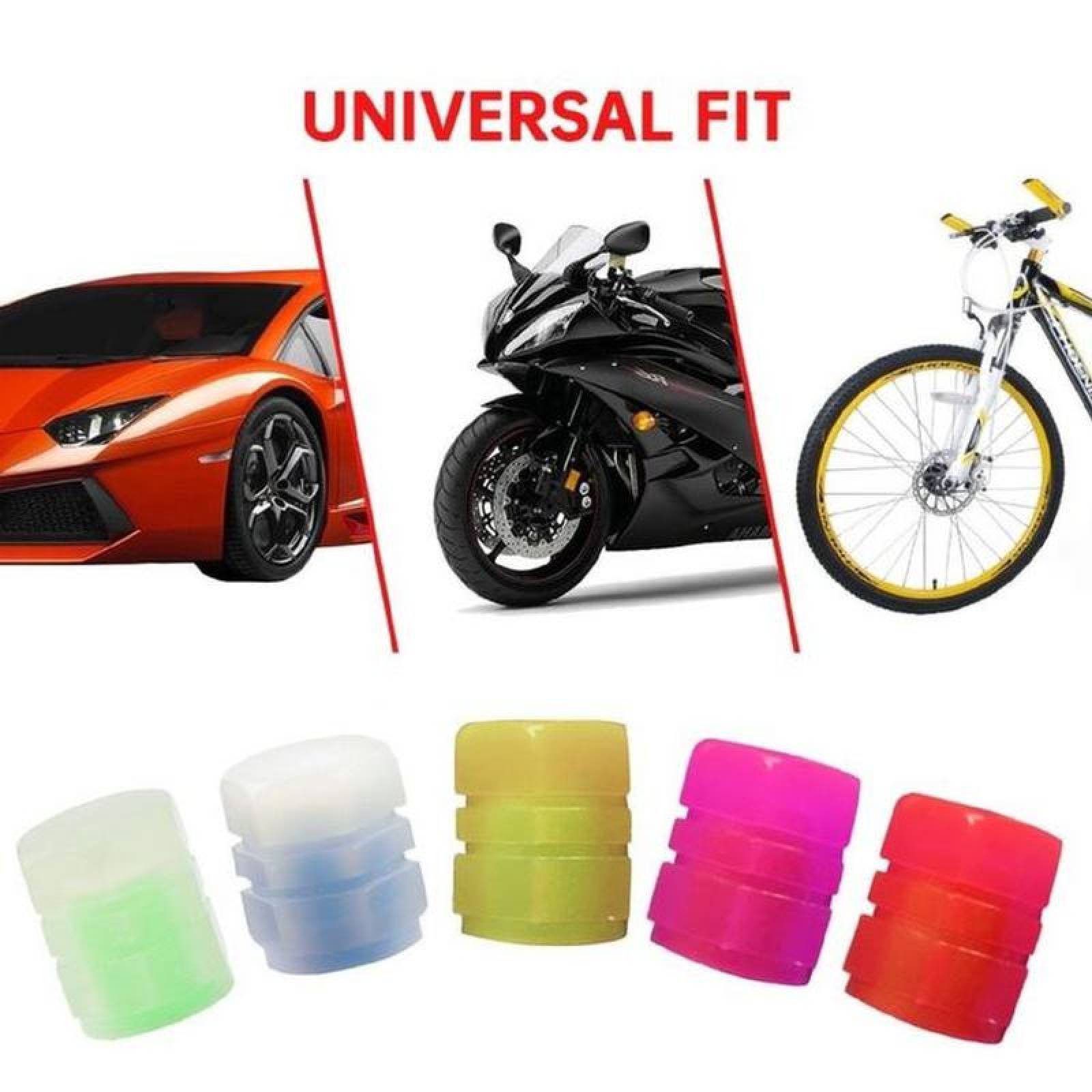 5x Tapones Valvula Metálicos Cromados Coche Moto Bici DIseño Tapón Car  Valve Cap