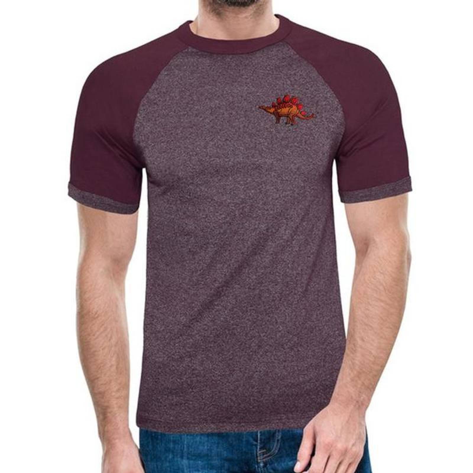 Parches para Suéter MXDOA-003-1 3 Parches Stegosaurus 10x9cm CaféNaranja Bordado Adhesivo para Planchar, Dinosaur10