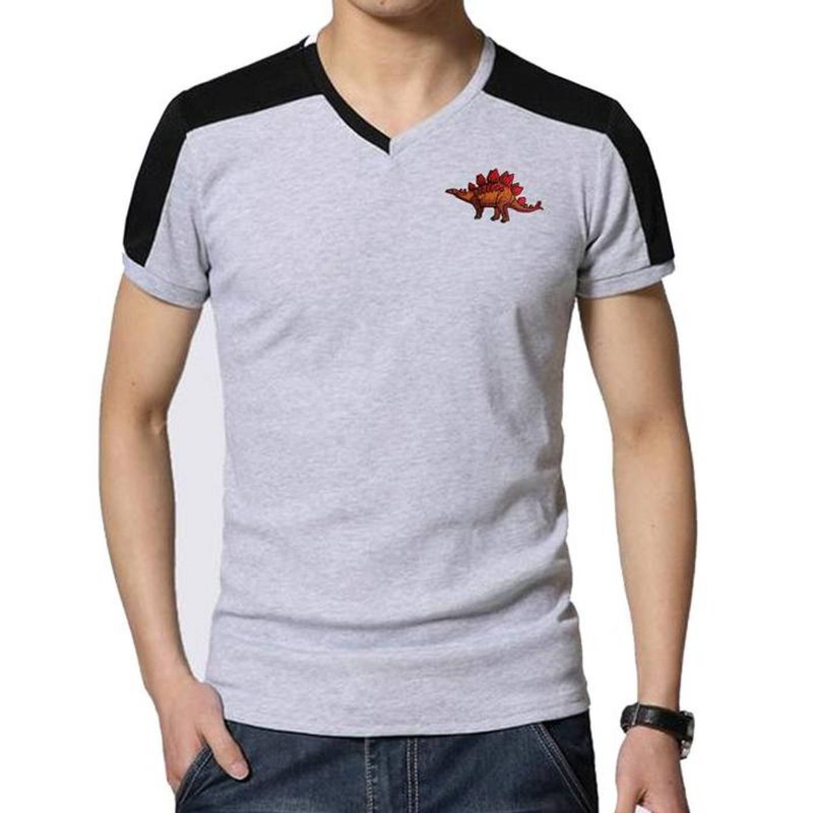 Parches para Suéter MXDOA-003-1 3 Parches Stegosaurus 10x9cm CaféNaranja Bordado Adhesivo para Planchar, Dinosaur10