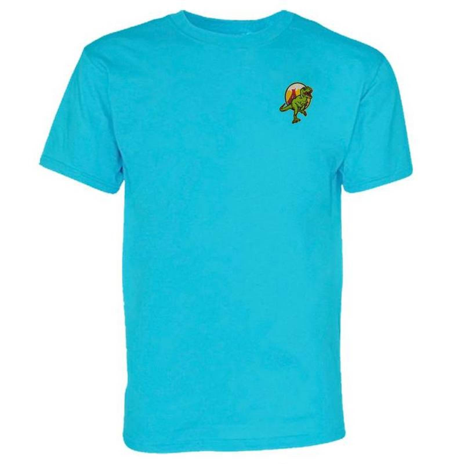 Parches Bordados para Ropa Adultos MXDOS-002-4 2 Parches Tyrannosaurus rex and volcano 8x10cm VerdeAmarillo Bordado Adhesivo para Planchar, Dinosaur05