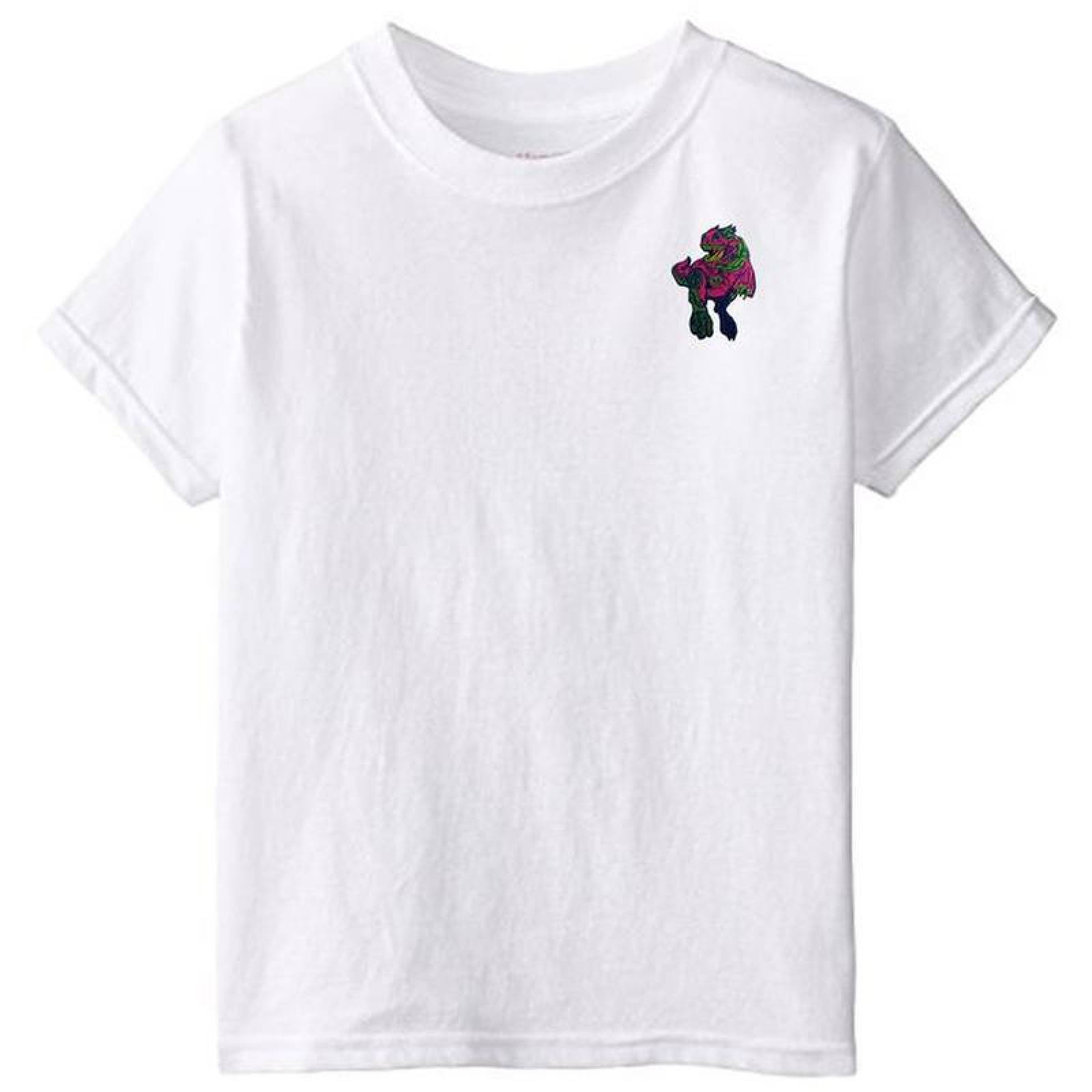 Parches para Suéter MXDYR-005-4 5 Parches Allosaurus 6x8,5cm RosaVerde Bordado Adhesivo para Planchar, Dinosaur07