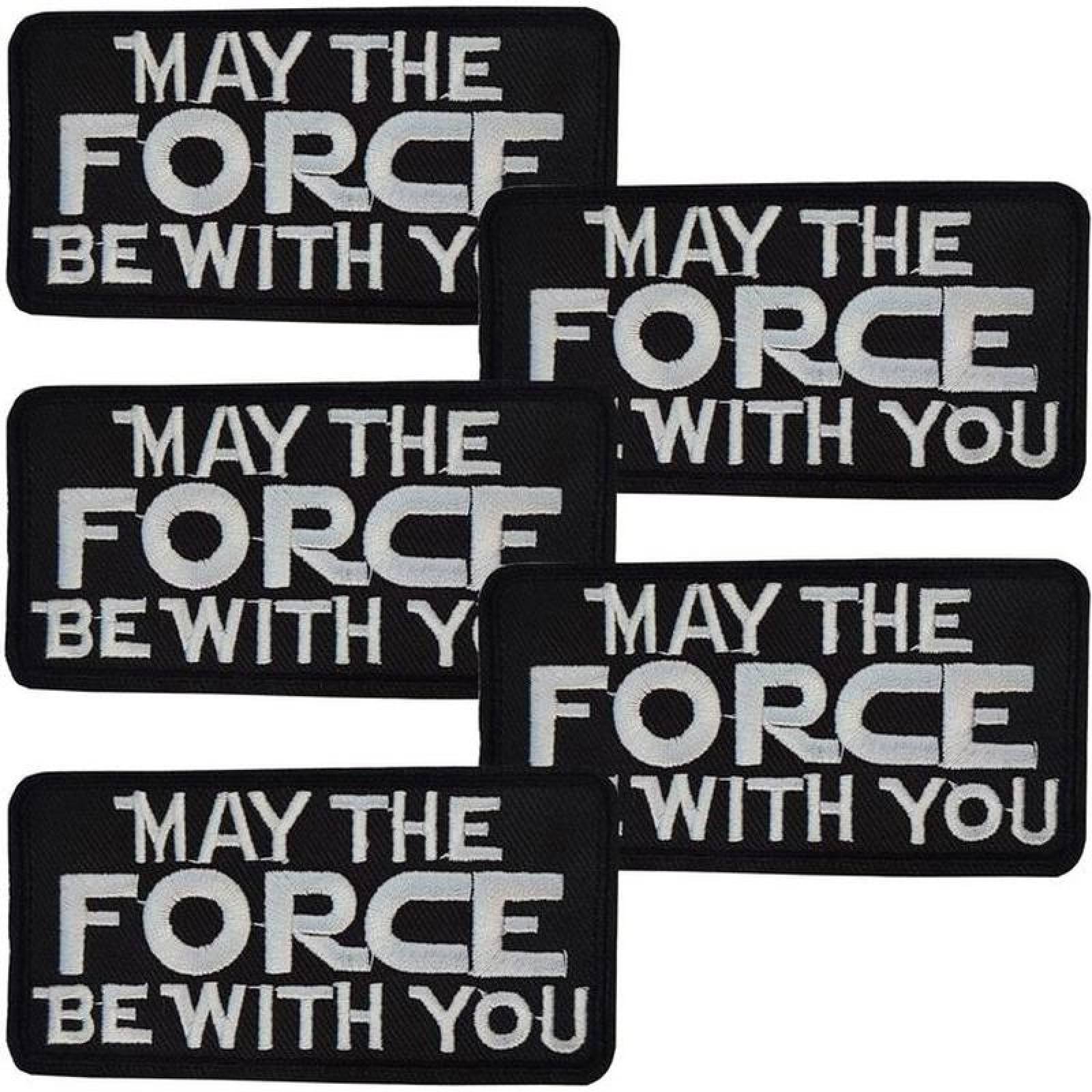 Termoadhesivo Parche para Ropa MXFOC-005-6 5 Parches May the force be with  you 10x5cm