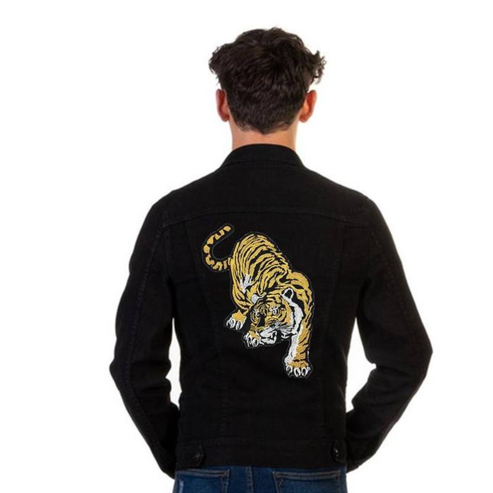 Adhesivo para Chamarra Decorativo MXIGT-004-4 4 Parches Tigre 29,2x22,5cm AmarilloBlanco Bordado Adhesivo para Planchar, Tiger03