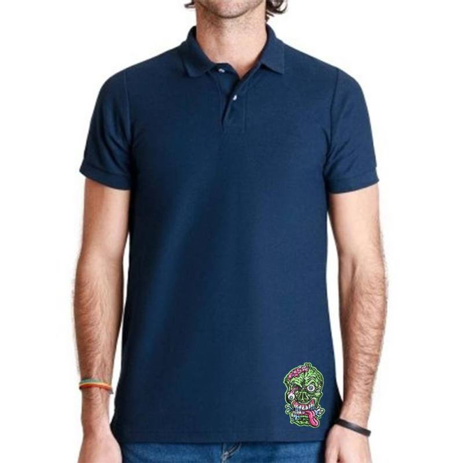 Parches Bordados de Diseño Zombie MXIZM-002-1 2 Parches Zombie 7x10,2cm VerdeRosa Bordado Adhesivo para Planchar, Zombie02