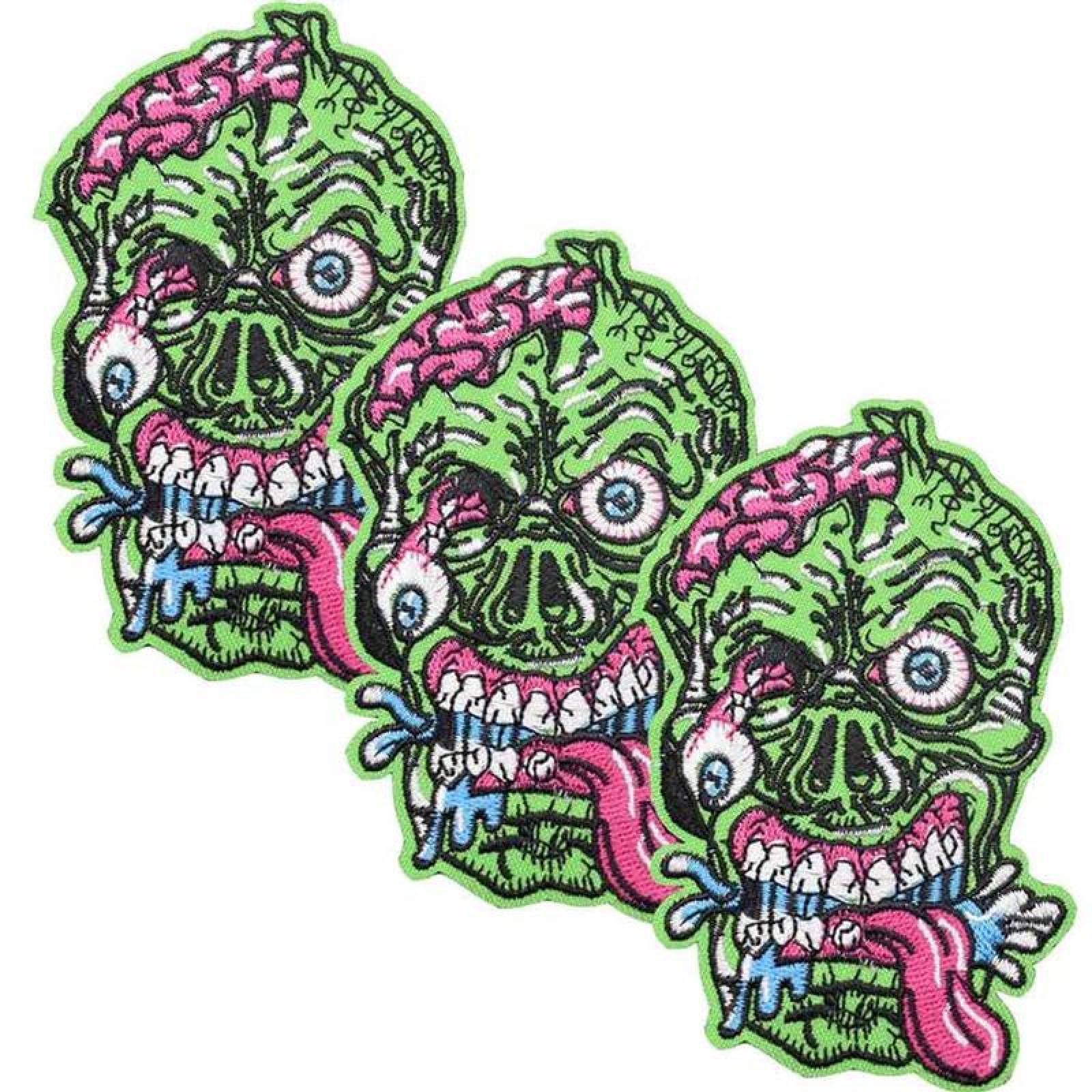 Bordado Parche para Playera MXIZM-003-5 3 Parches Zombie 7x10,2cm VerdeRosa Bordado Adhesivo para Planchar, Zombie02