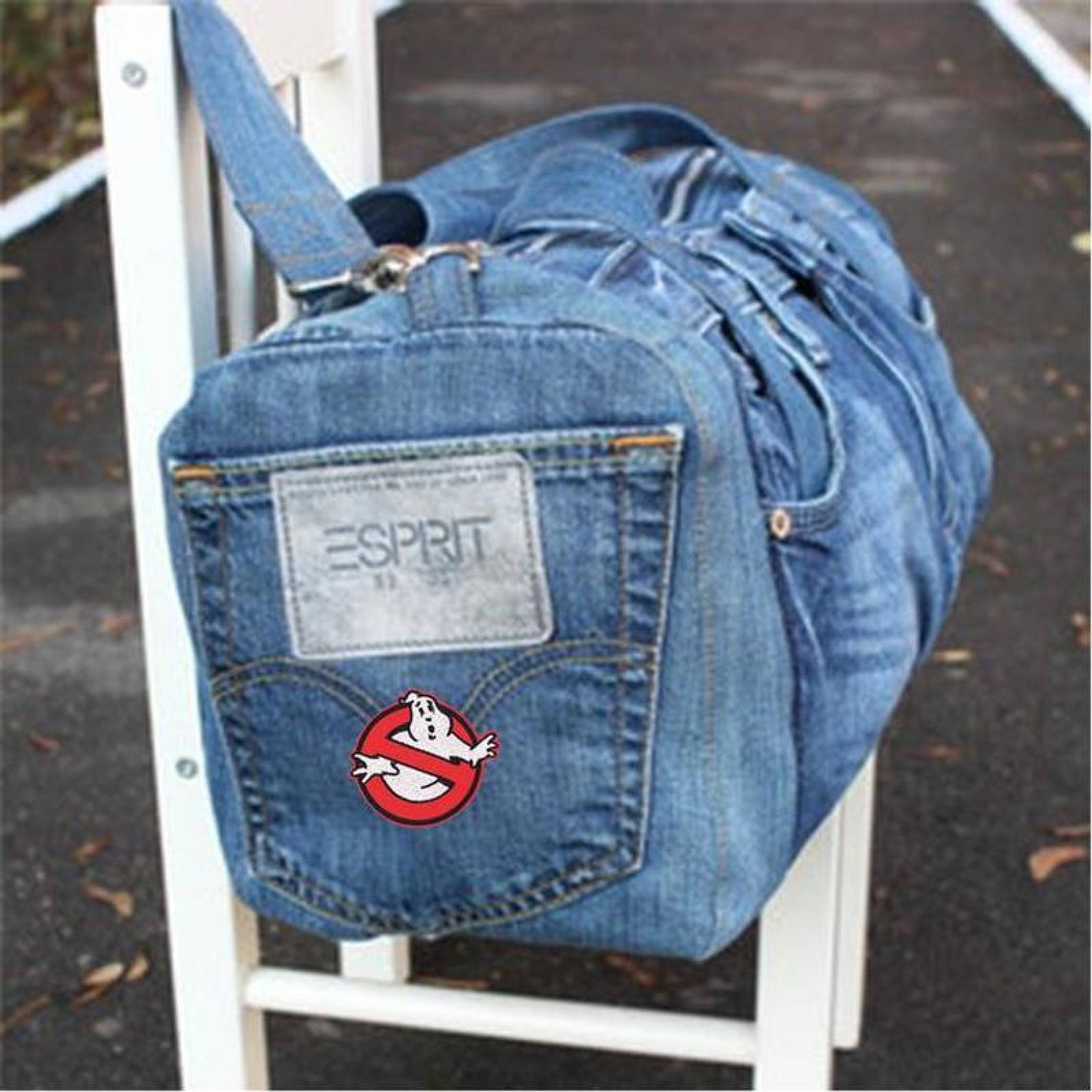 Parches para Mochilas Decorativo MXMOV-003-6 3 Parches CazaFantasmas 9x8cm BlancoRojo Bordado Adhesivo para Planchar, Movie02