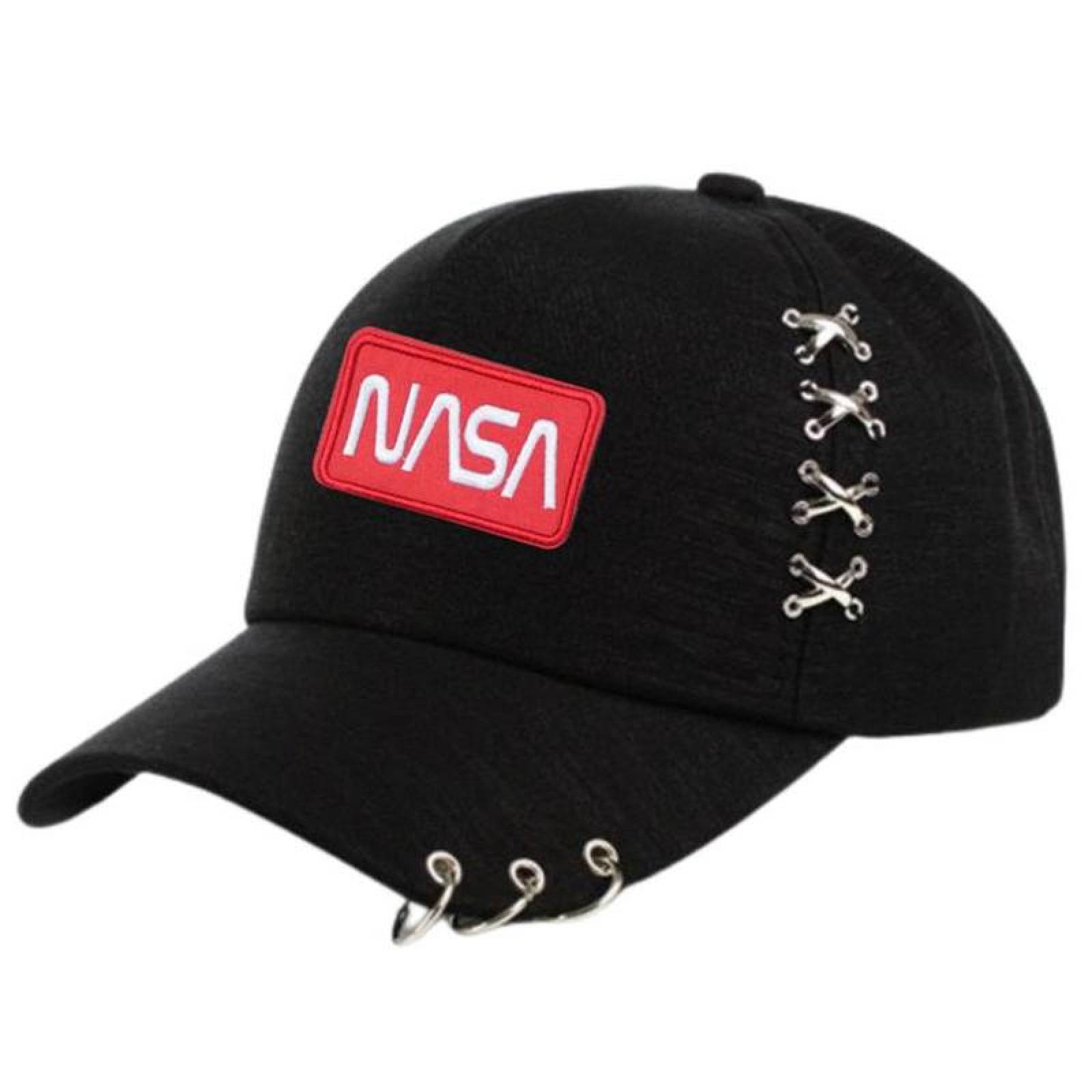 NASA Parche para Mochilas MXNAA-002-3 2 Parches Nasa 9,1x4,1cm Rojo Blanco  Bordado con Velcro, Nasa04