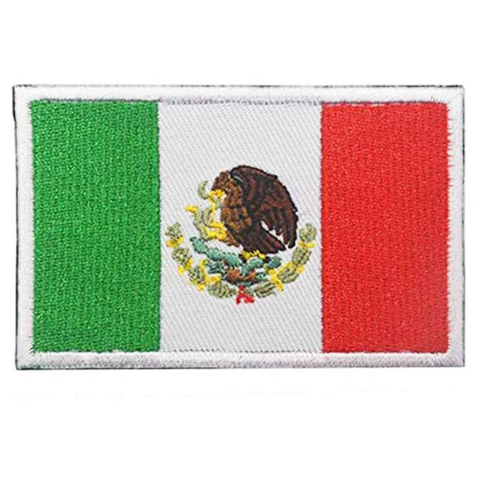 Parche MX Bordado con Velcro MXOMX-001-1 1 Parche MXFlag 9x6cm Bandera VerdeBlancoRojo Táctico Militar Bordado con Velcro, FlagMX01
