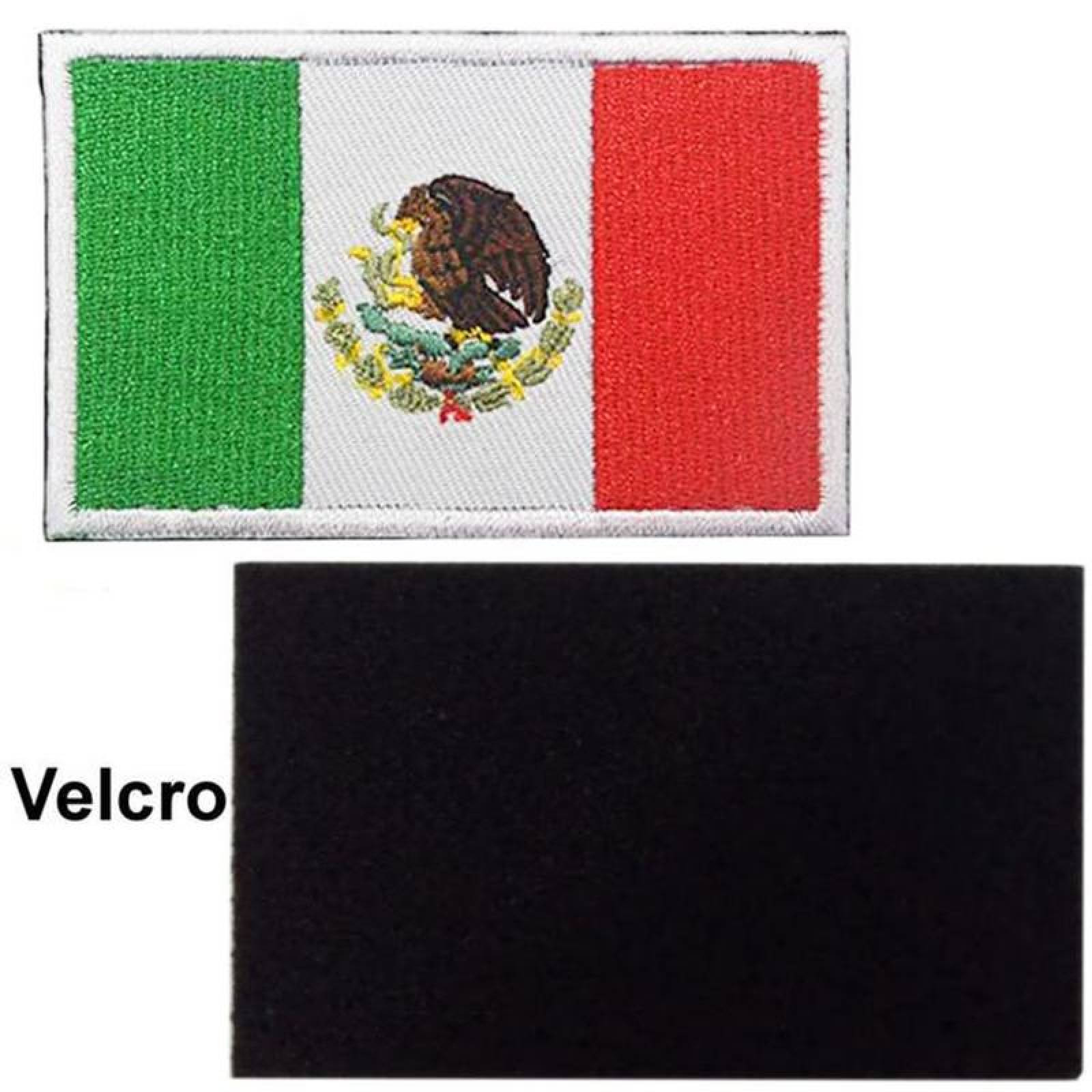 Parches para Suéter con Velcro MXOMX-002-4 2 Parches MXFlag 9x6cm Bandera VerdeBlancoRojo Táctico Militar Bordado con Velcro, FlagMX01