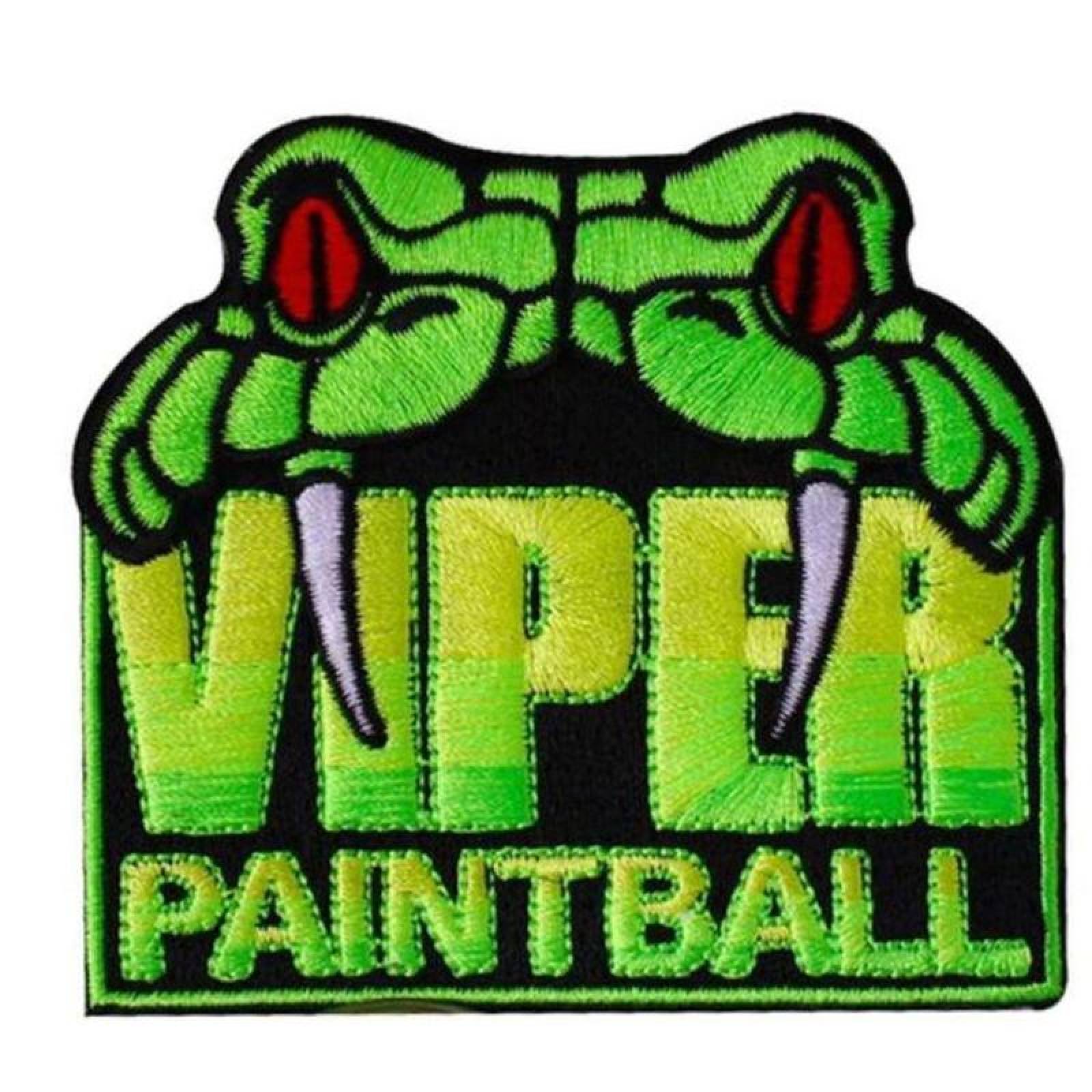 Viper Parche Decorativo Adhesivo MXPVP-001-3 1 Parche Víbora 9x8,2cm VerdeNegro Bordado Adhesivo para Planchar, PaintBall01