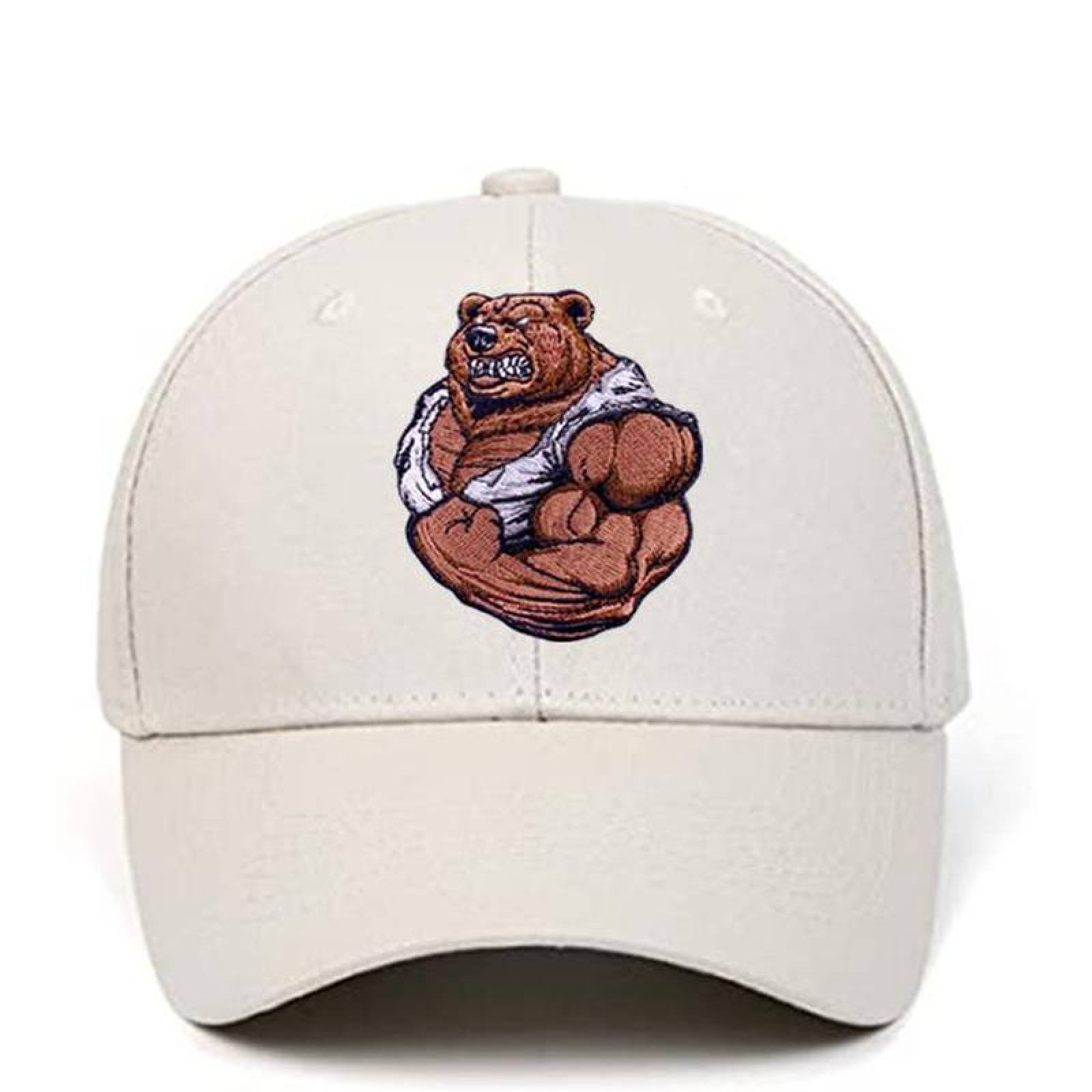 Parche para Decorar la Ropa MXRAB-001-1 1 Parche Oso 7x6cm CaféBlanco Bordado Adhesivo para Planchar, Bear01