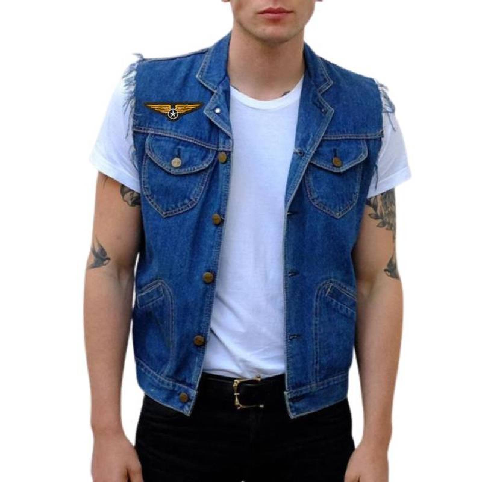 Parches Militares de USA MXUIF-004-3 4 Parches Negro 15x5cm Alas Estrella Táctico Militar Bordado con Velcro, USAirForce05